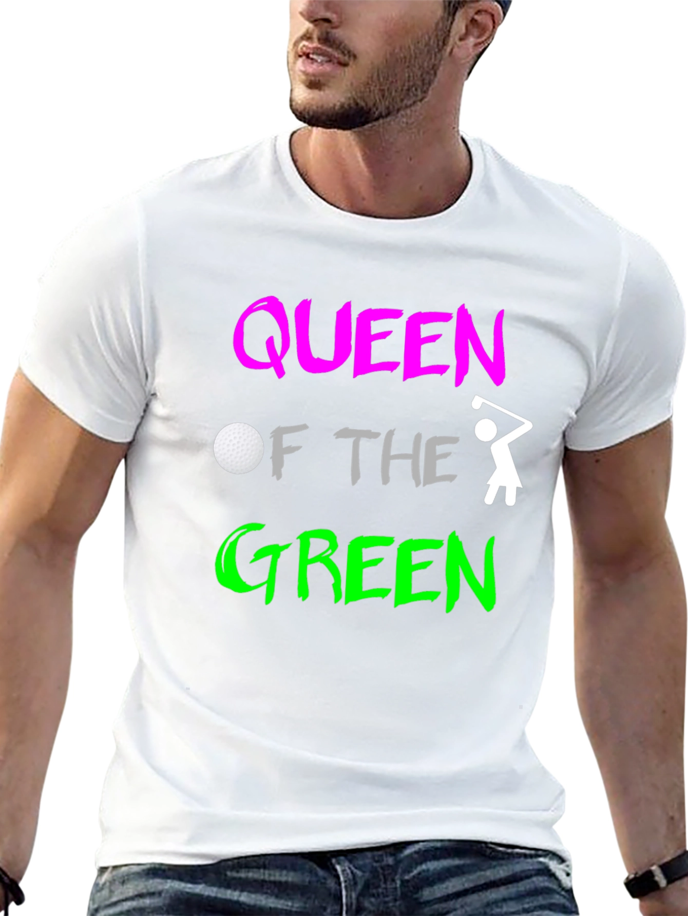 Queen of the Green Womens Golf T-Shirt