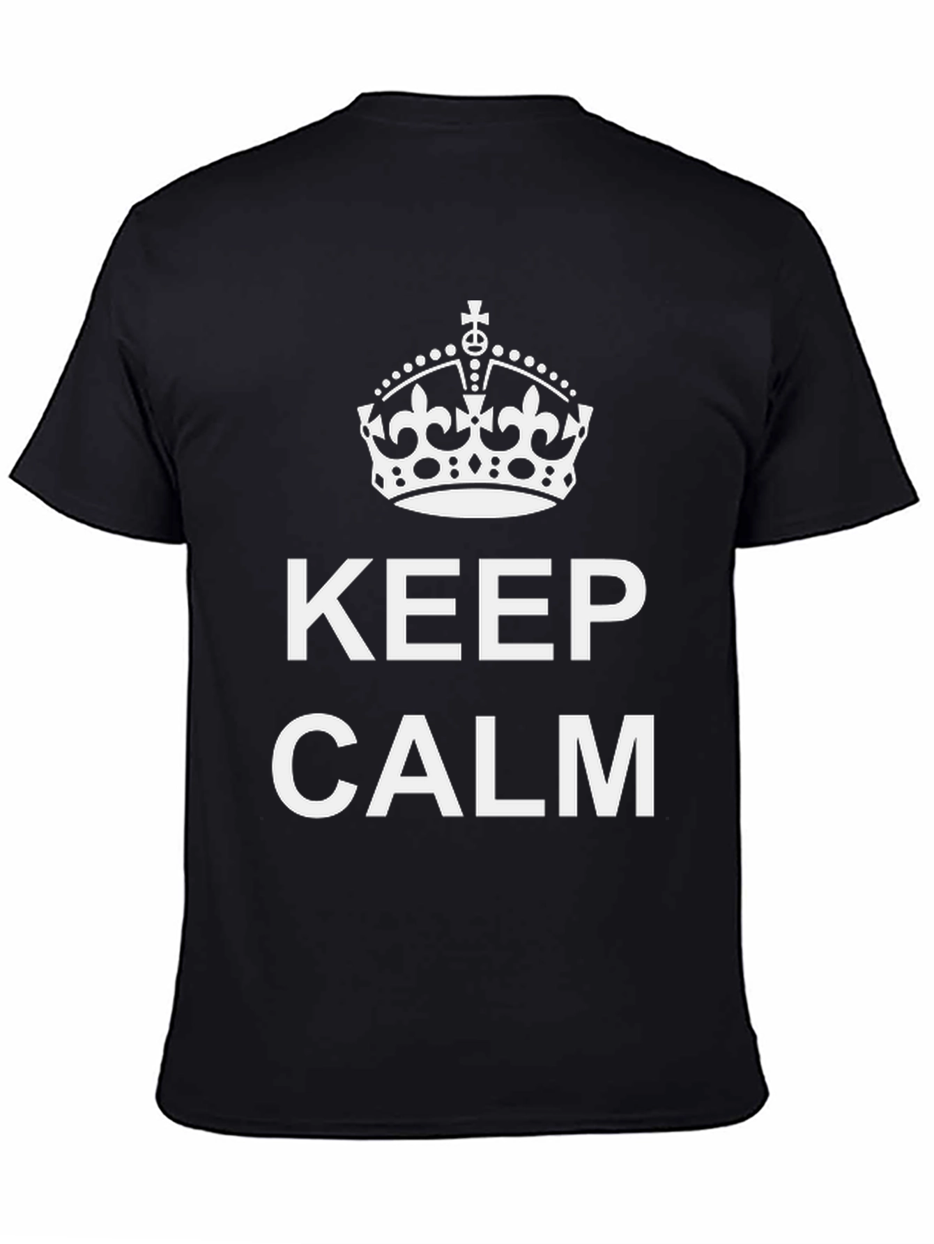 Keep Calm Graphic Tee - Black Cotton Blend
