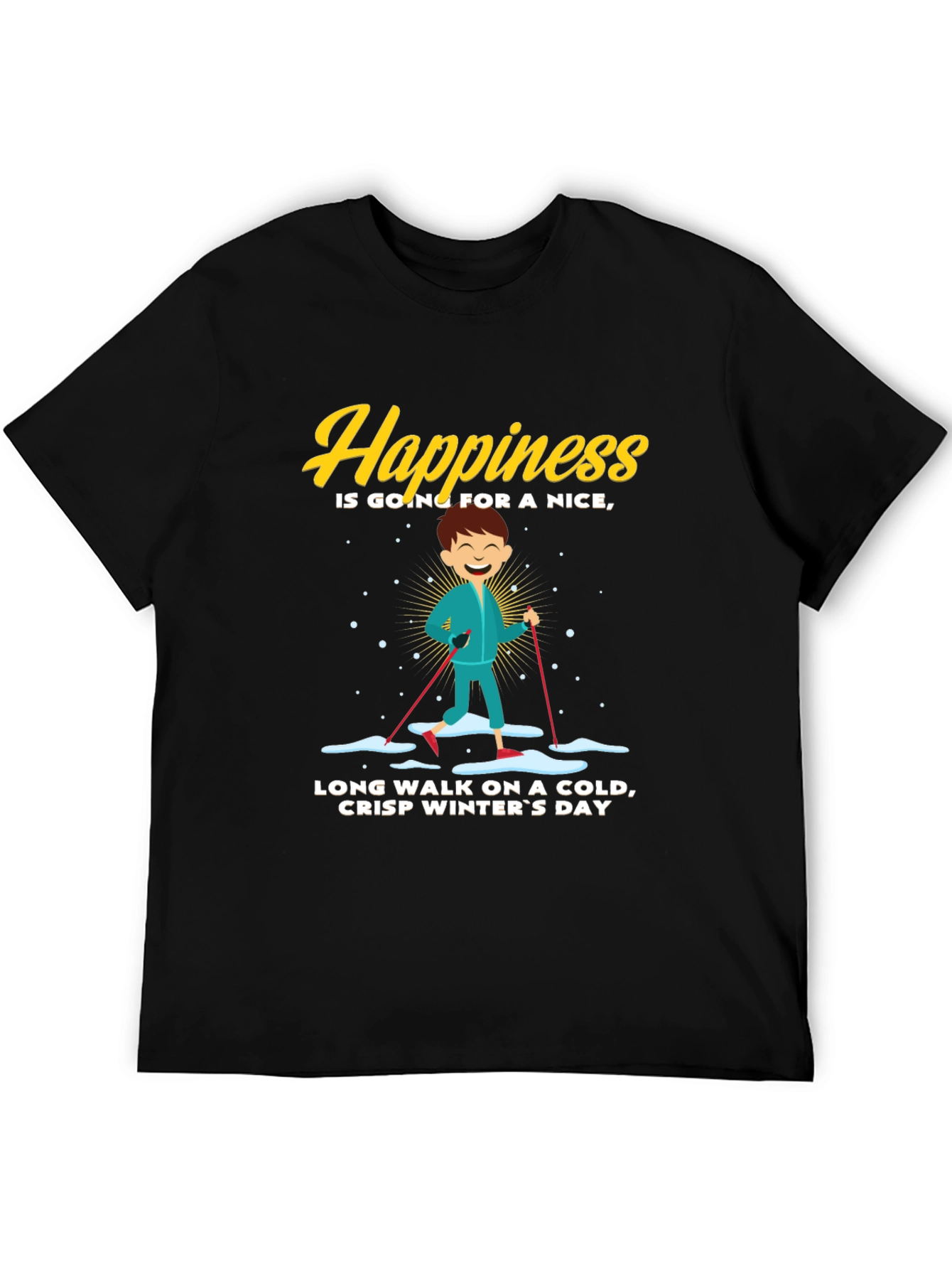 Happiness Winter Walk Graphic Tee