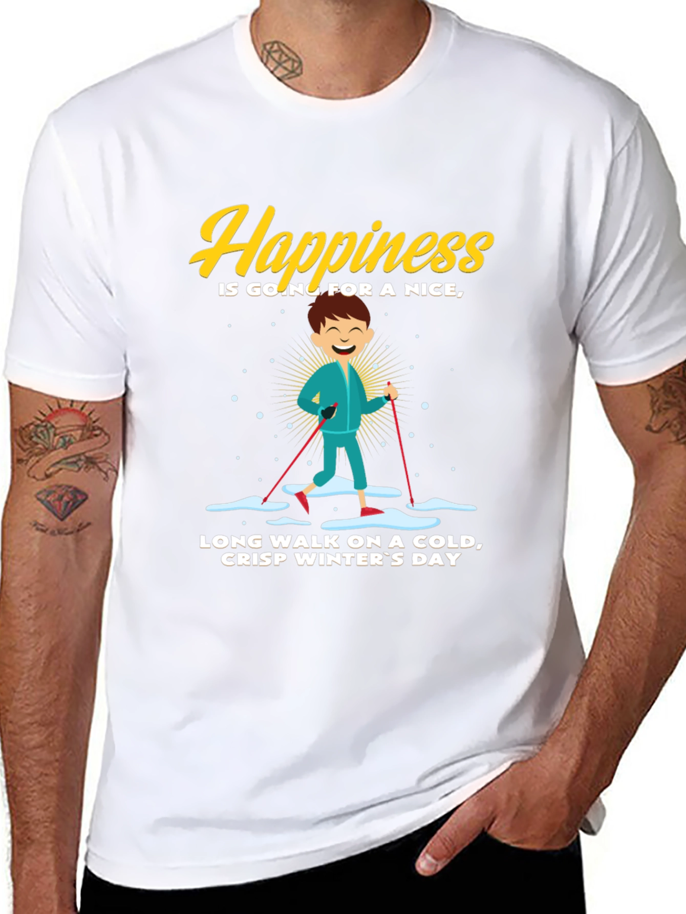 Happiness Winter Walk Graphic Tee