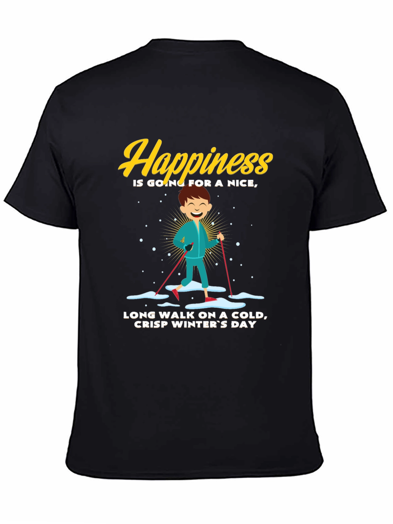 Happiness Winter Walk Graphic Tee