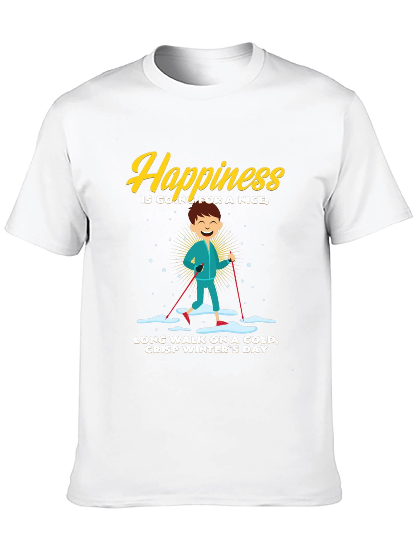 Happiness Winter Walk Graphic Tee