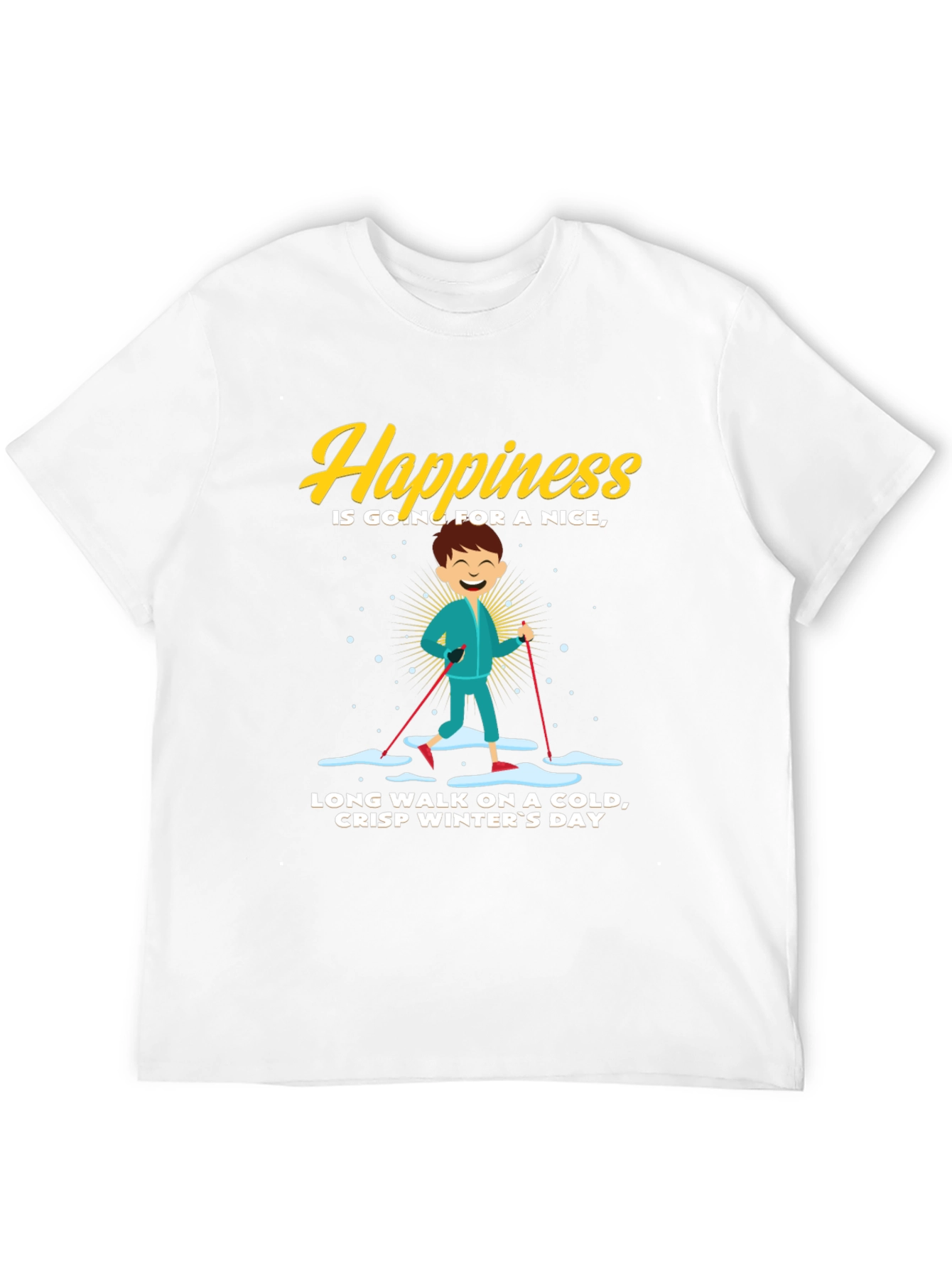 Happiness Winter Walk Graphic Tee