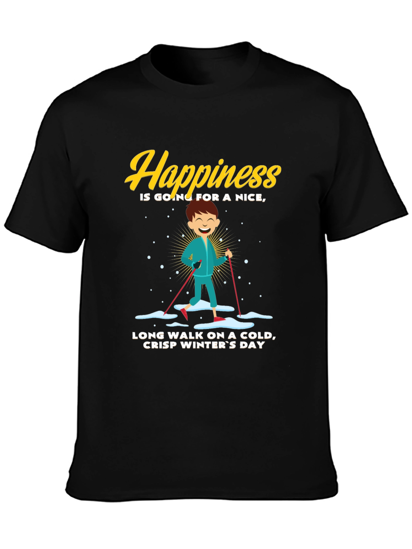 Happiness Winter Walk Graphic Tee