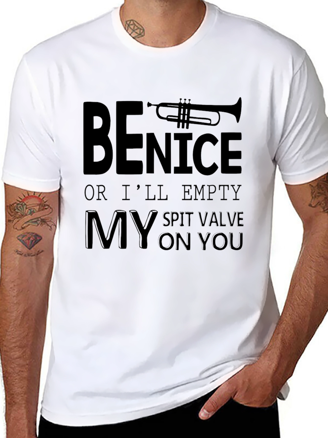 Be Nice Trumpet Graphic Tee
