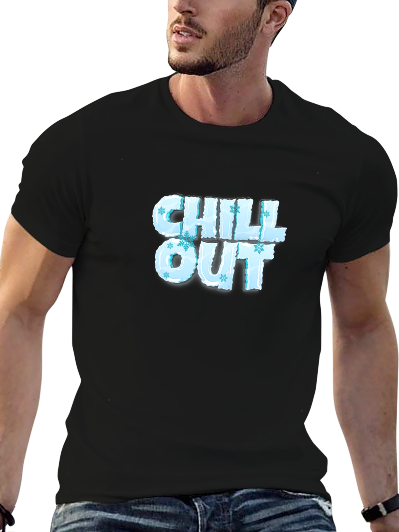 Chill Out Ice Lettering Black T-Shirt