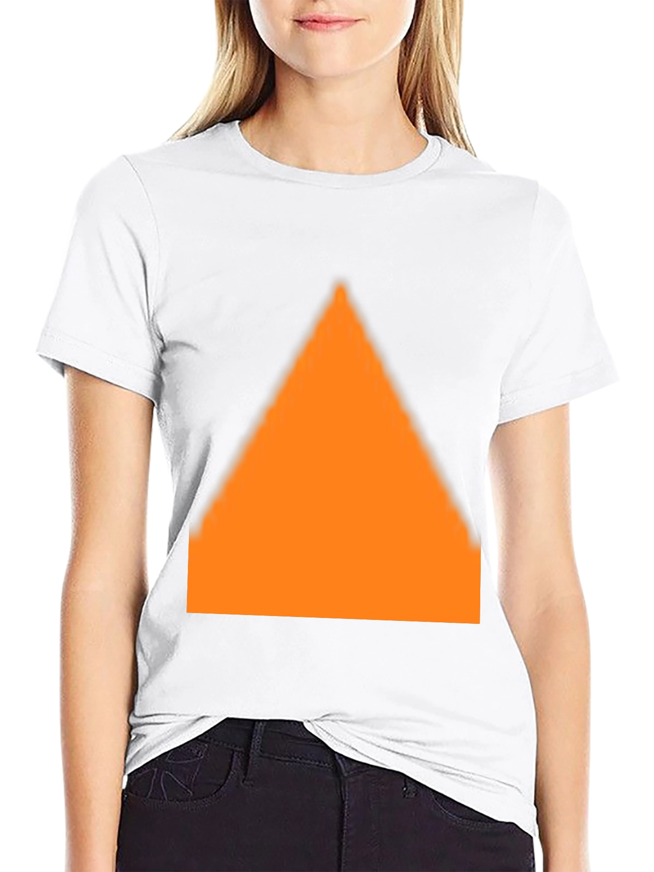 Bold Triangle Graphic Black T-Shirt