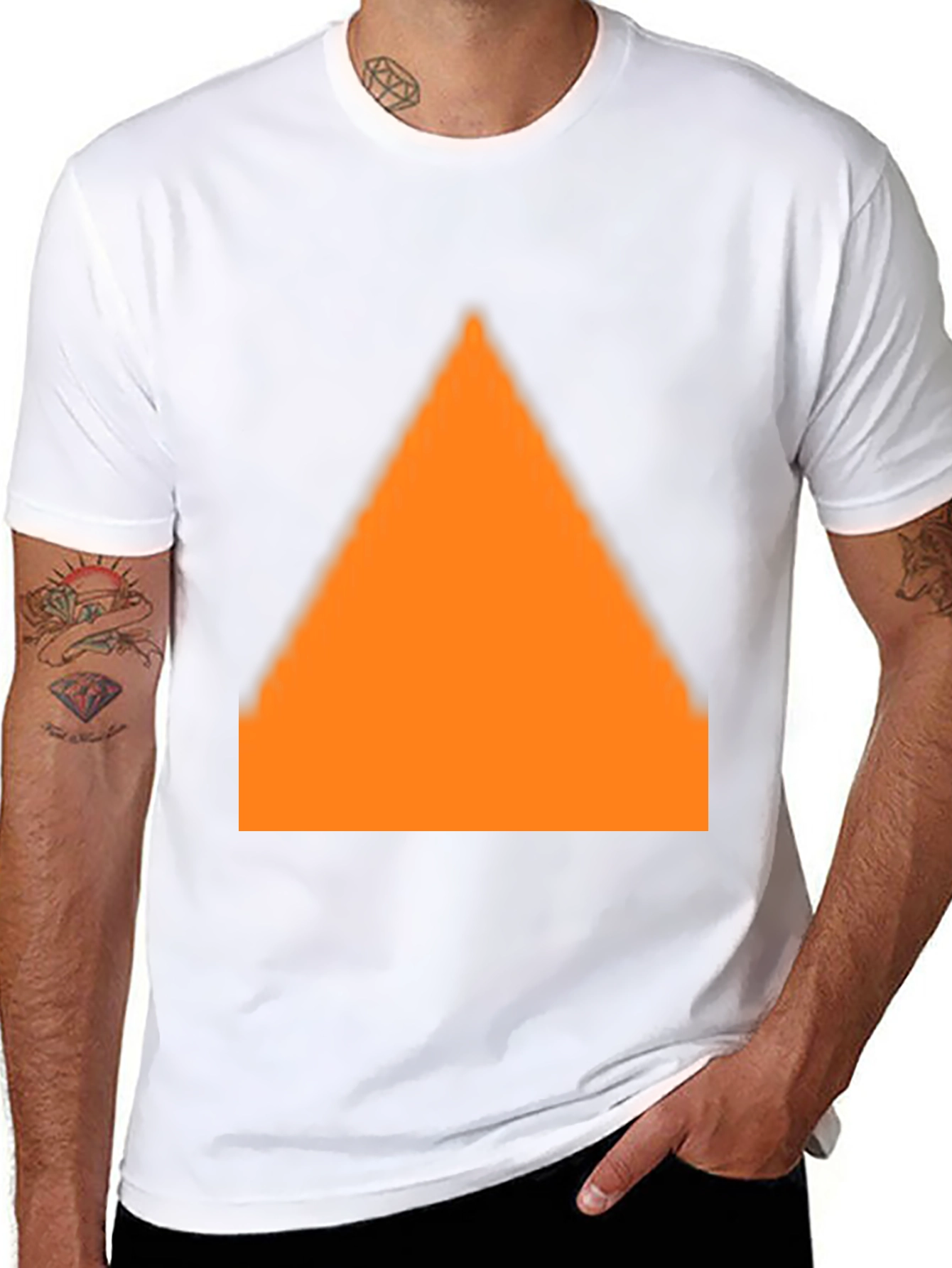 Bold Triangle Graphic Black T-Shirt