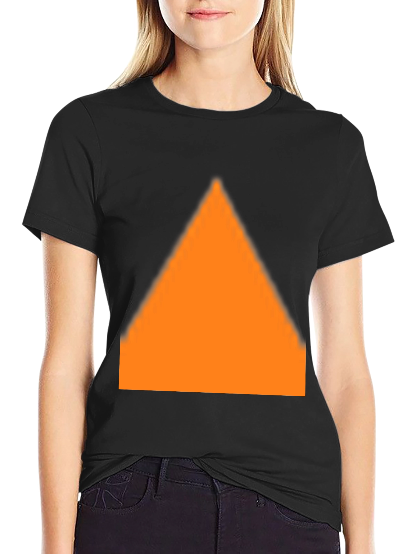 Bold Triangle Graphic Black T-Shirt