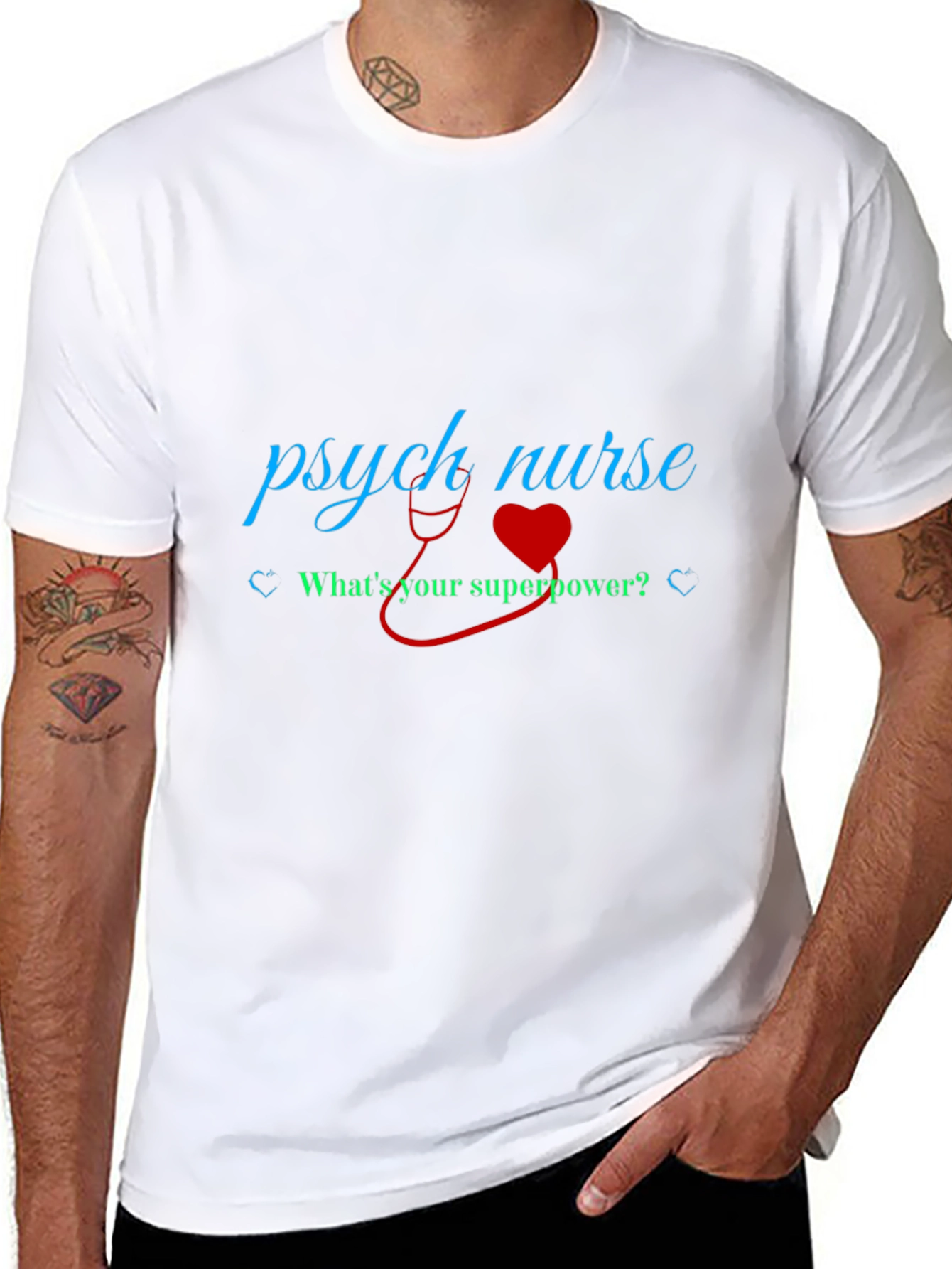 Psych Nurse Superpower T-Shirt - Black