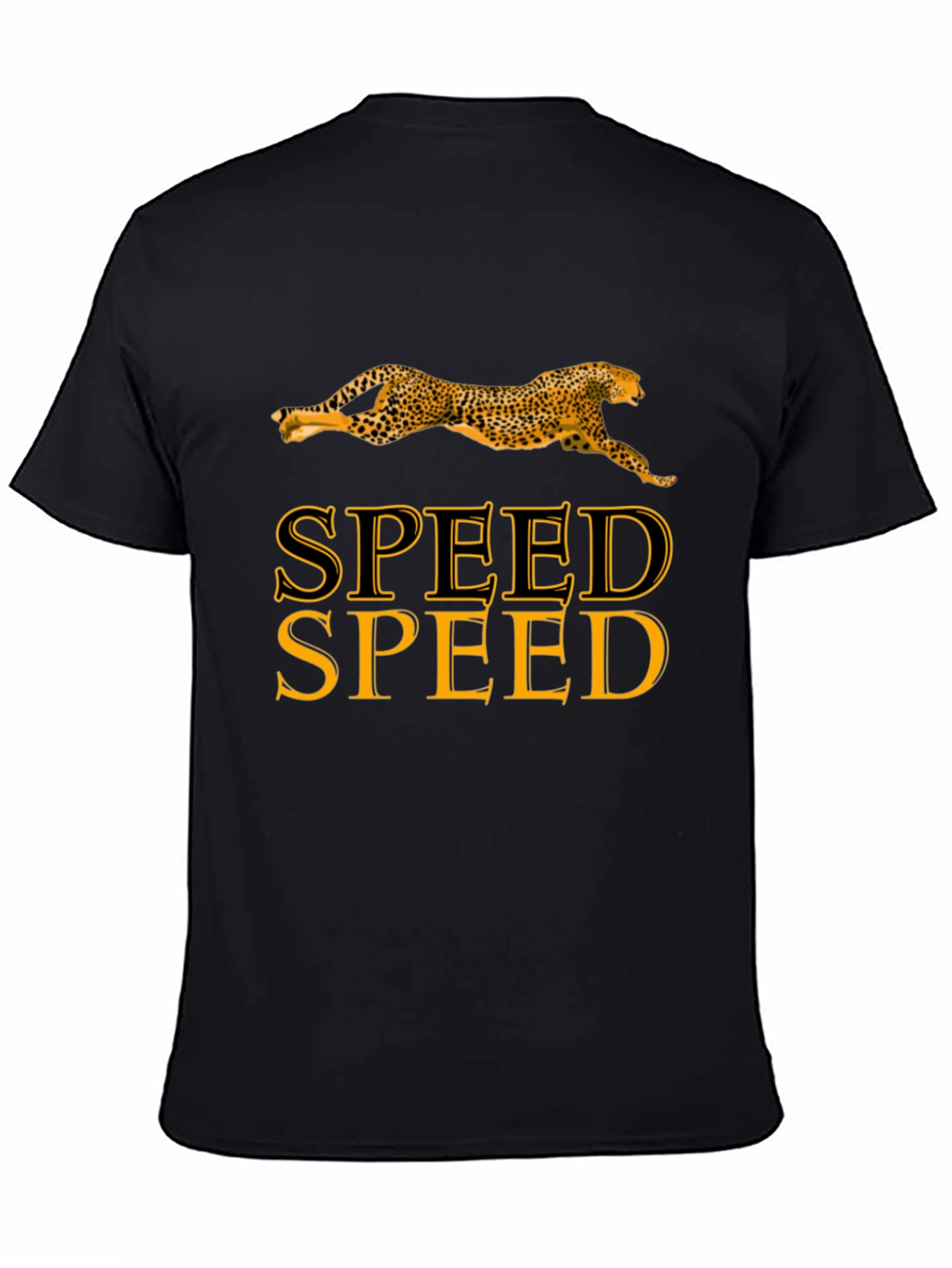 Speed Cheetah Black T-Shirt