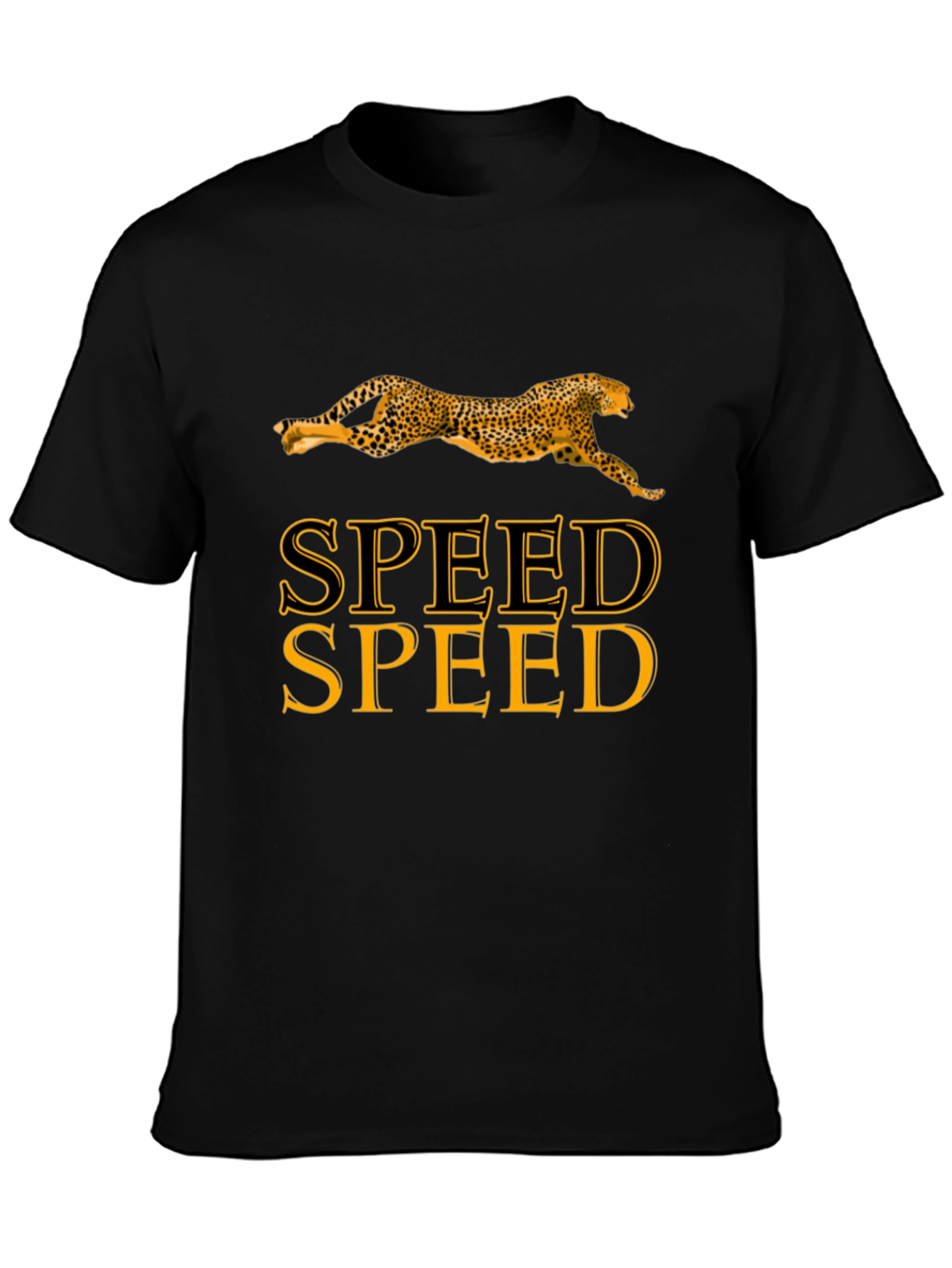 Speed Cheetah Black T-Shirt