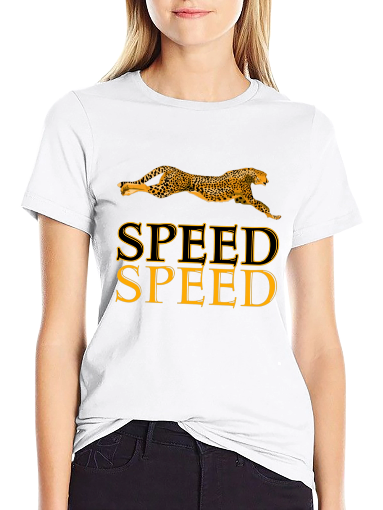 Speed Cheetah Black T-Shirt