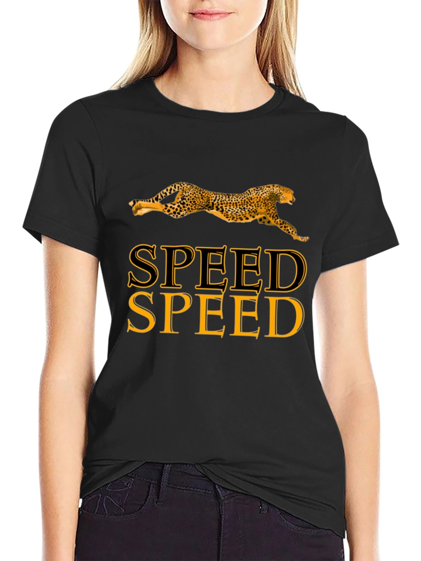 Speed Cheetah Black T-Shirt