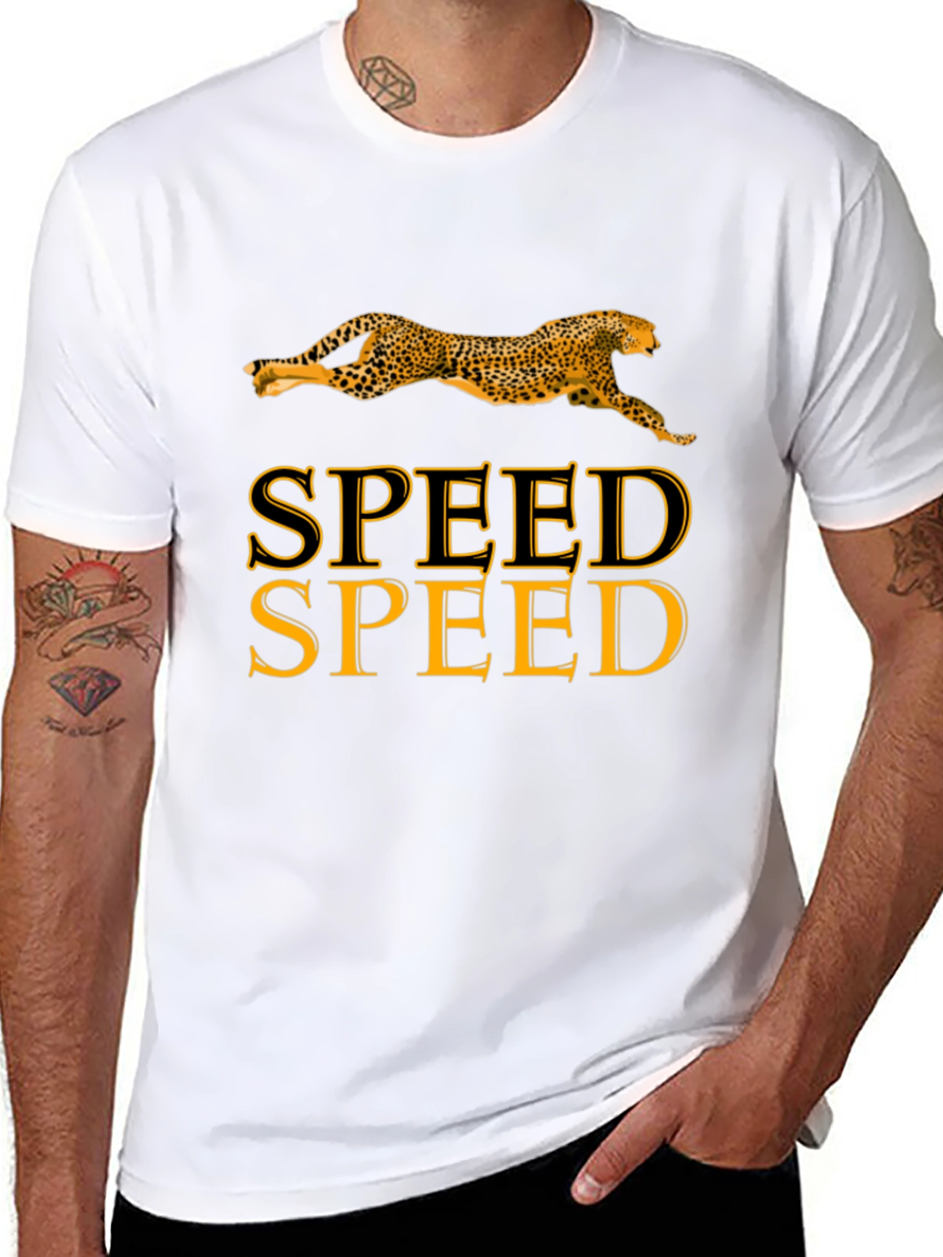 Speed Cheetah Black T-Shirt