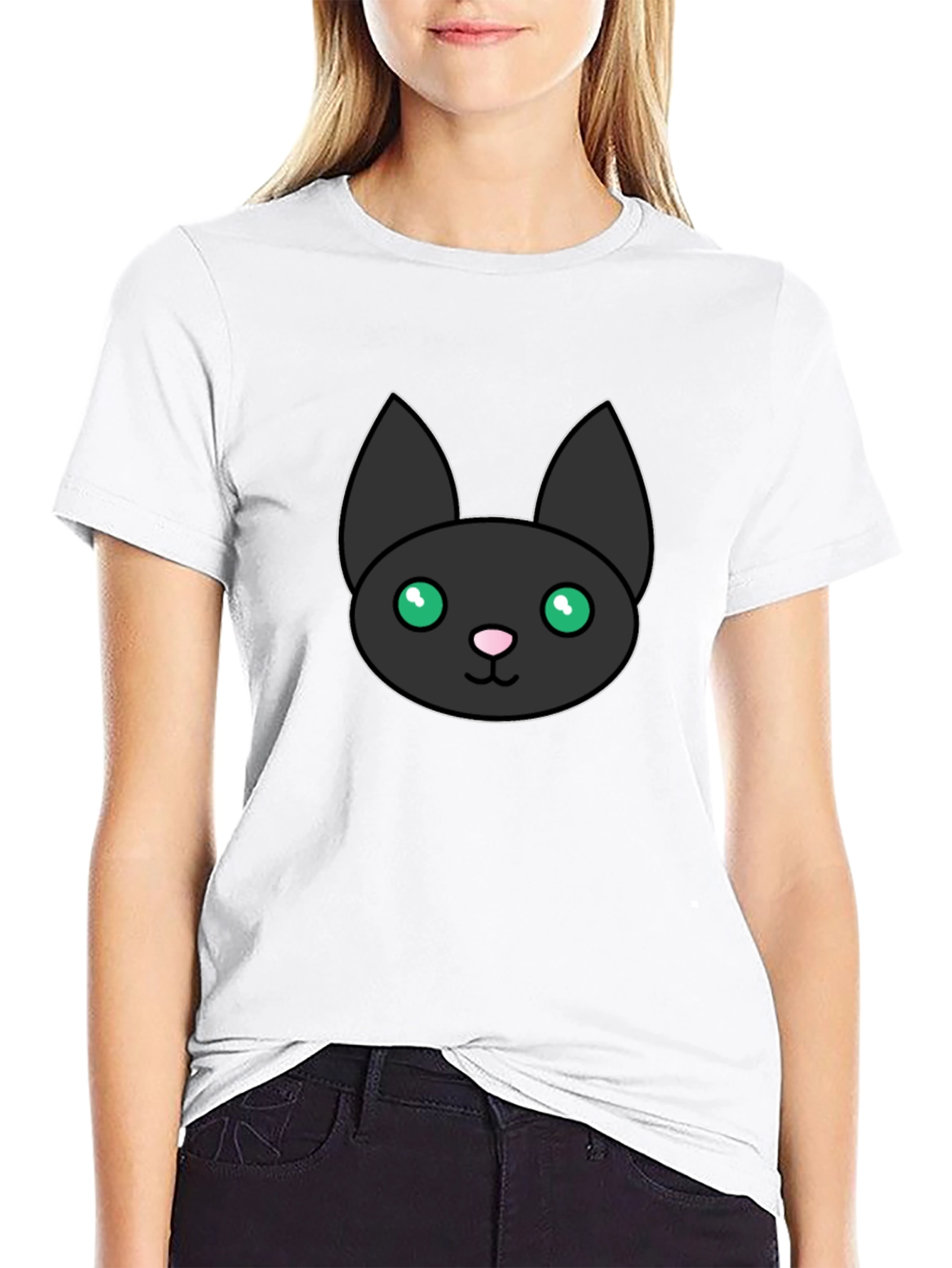 Black Cat Graphic Tee - Cute Kitten Shirt