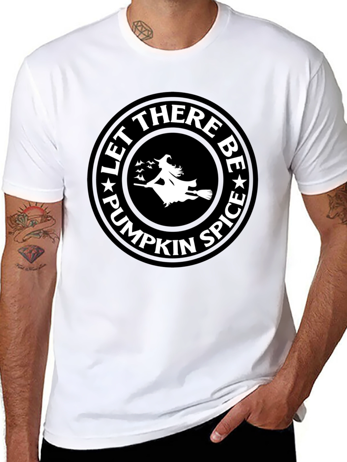 Let There Be Pumpkin Spice Black T-Shirt