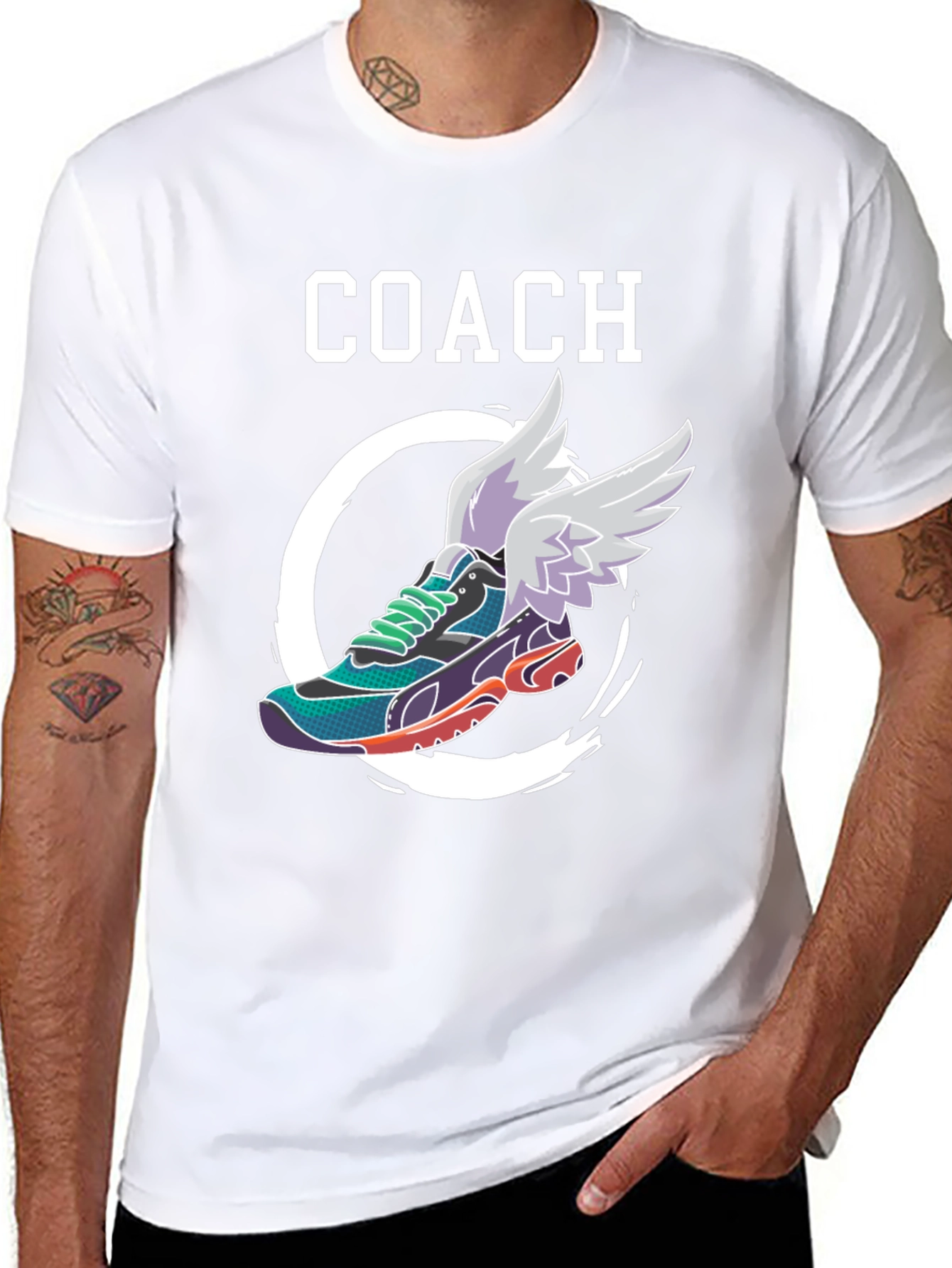 Coach Flying Shoe Graphic Tee - Athletic Trainer T-Shirt