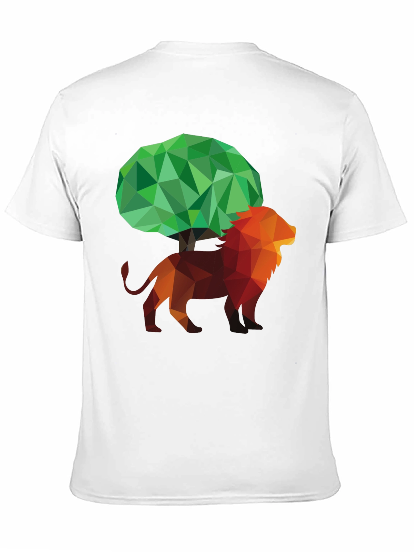 Abstract Lion & Tree Graphic T-Shirt - Unique Design