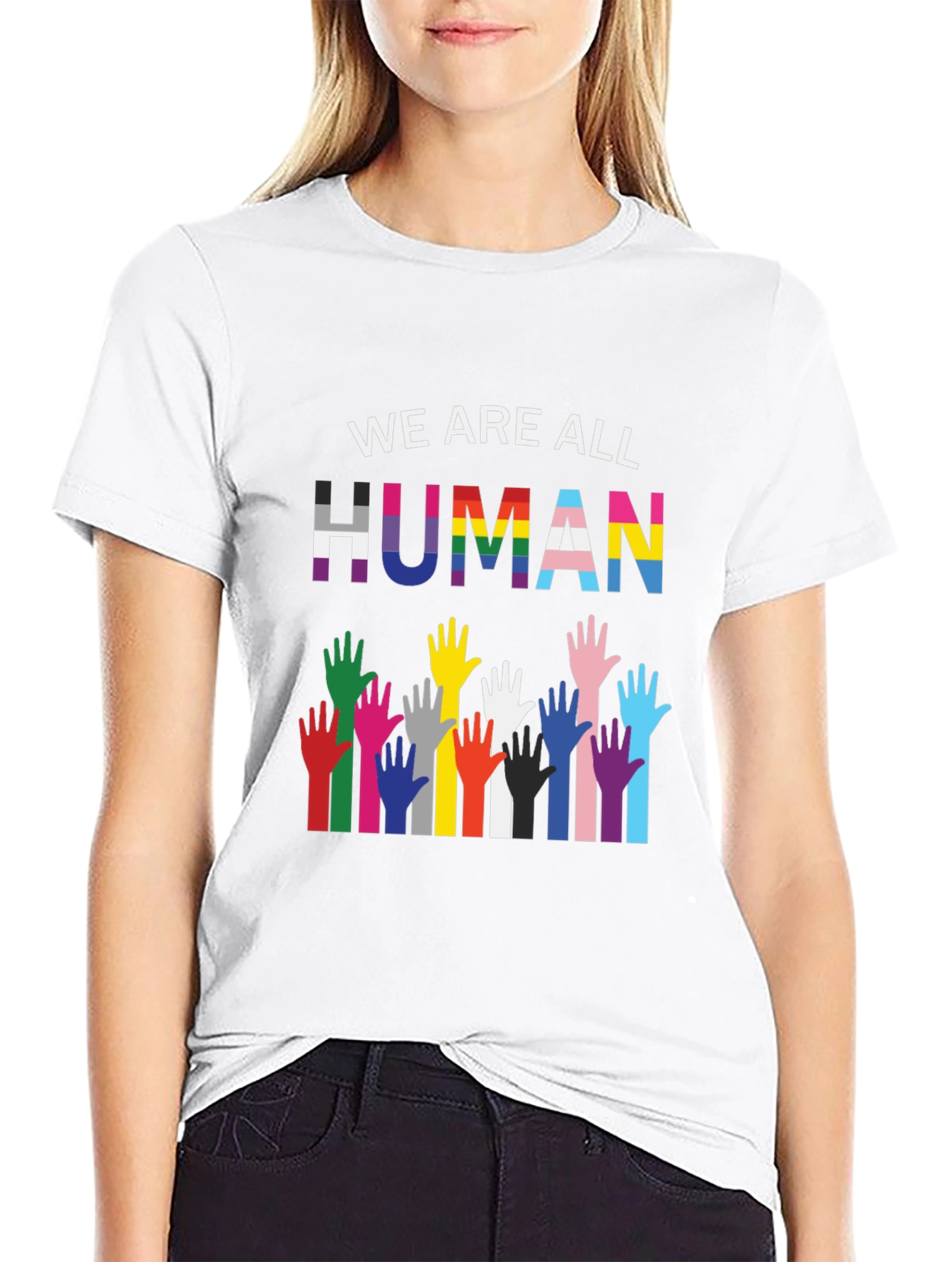Equality Black T-Shirt - We Are All Human