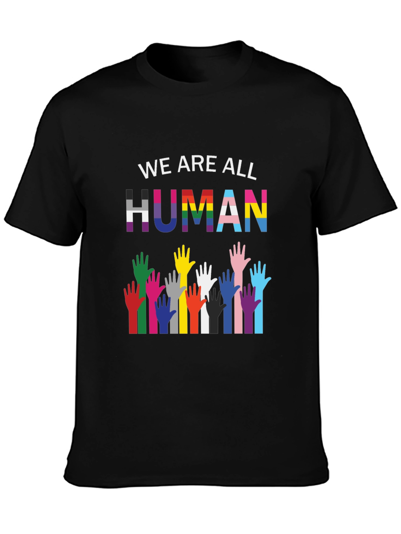 Equality Black T-Shirt - We Are All Human