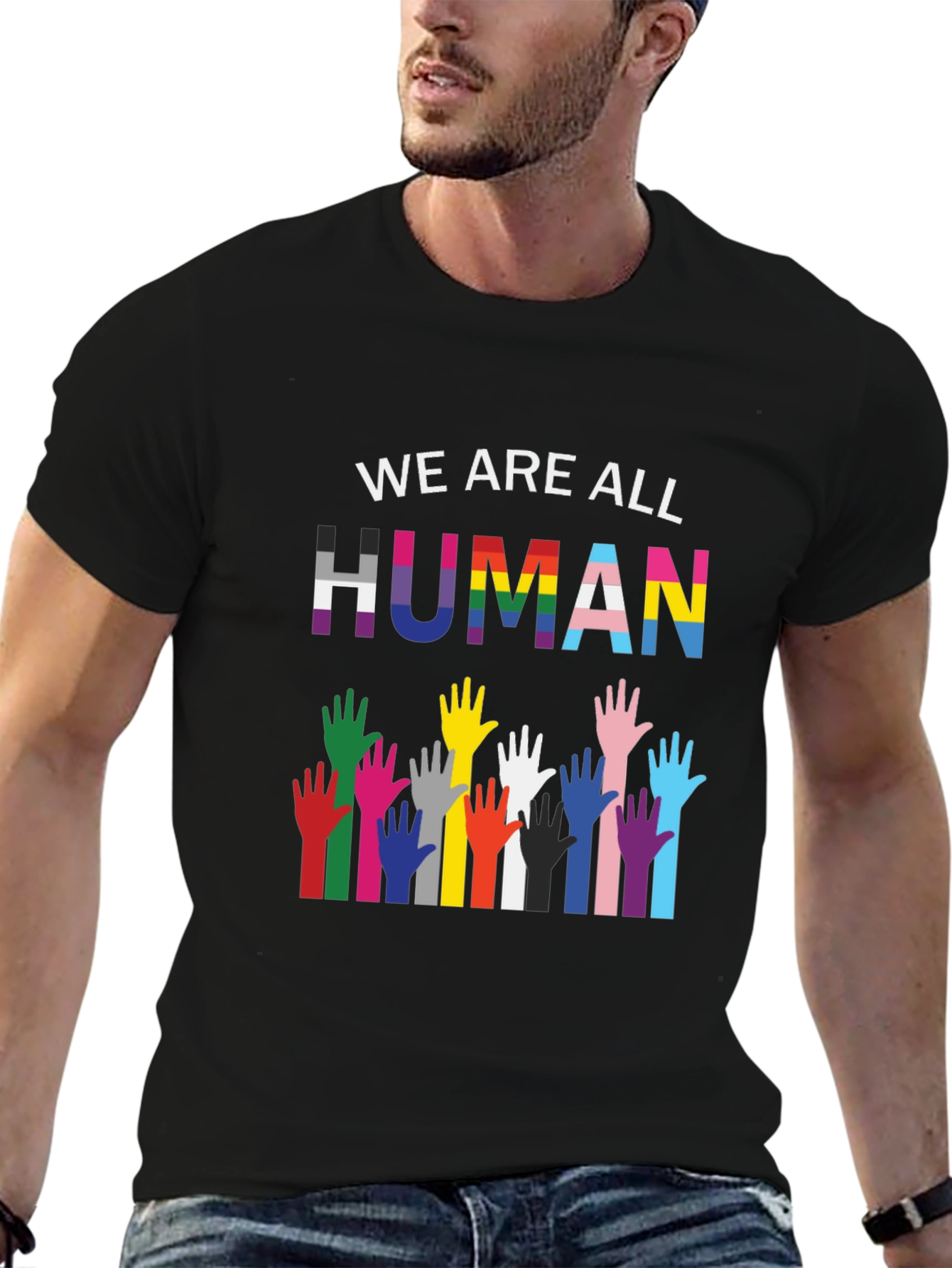 Equality Black T-Shirt - We Are All Human