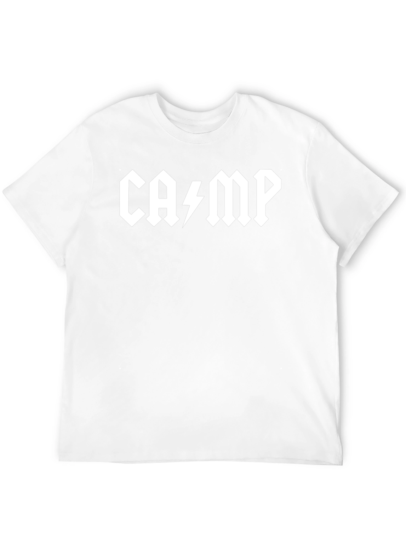 Camp AC/DC Style Black Graphic T-Shirt