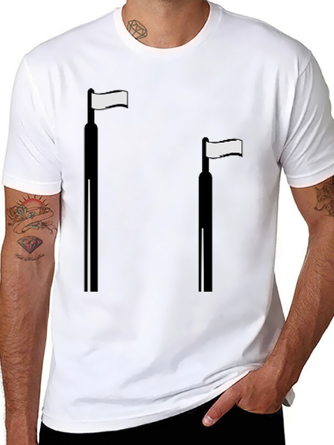 Minimalist Flag T-Shirt - Casual Style