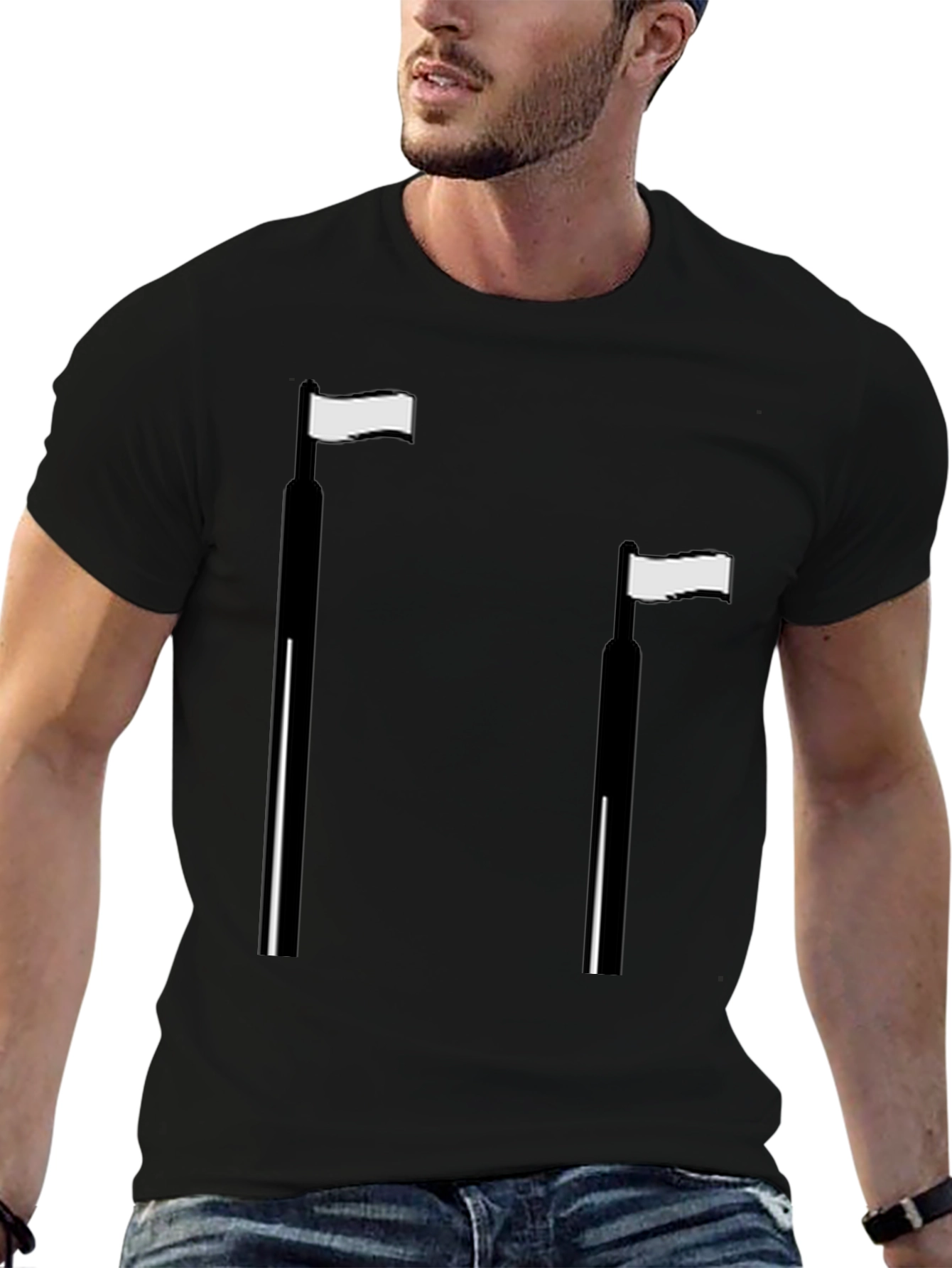 Minimalist Flag T-Shirt - Casual Style