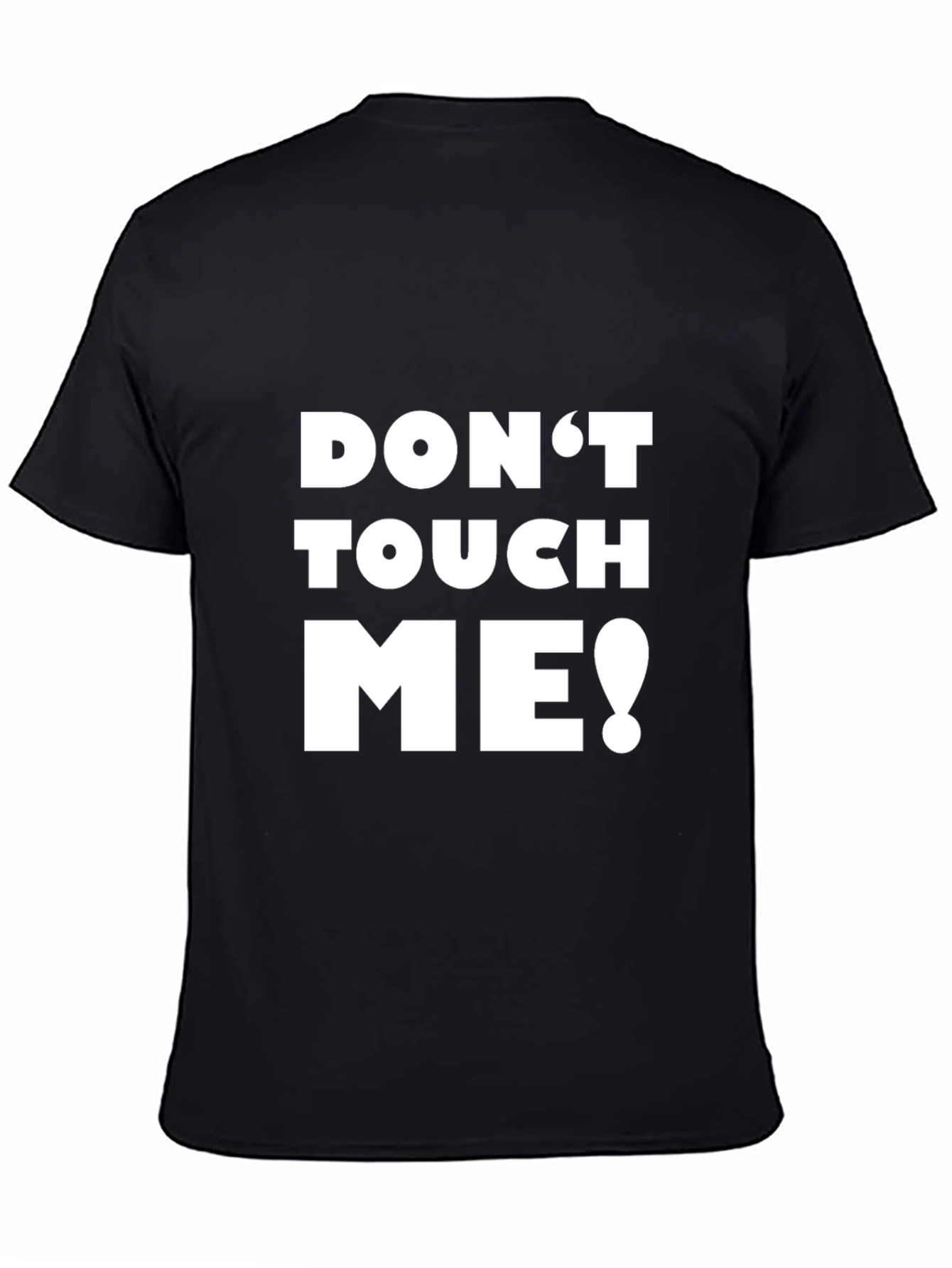 Dont Touch Me Graphic Tee - Black Crew Neck