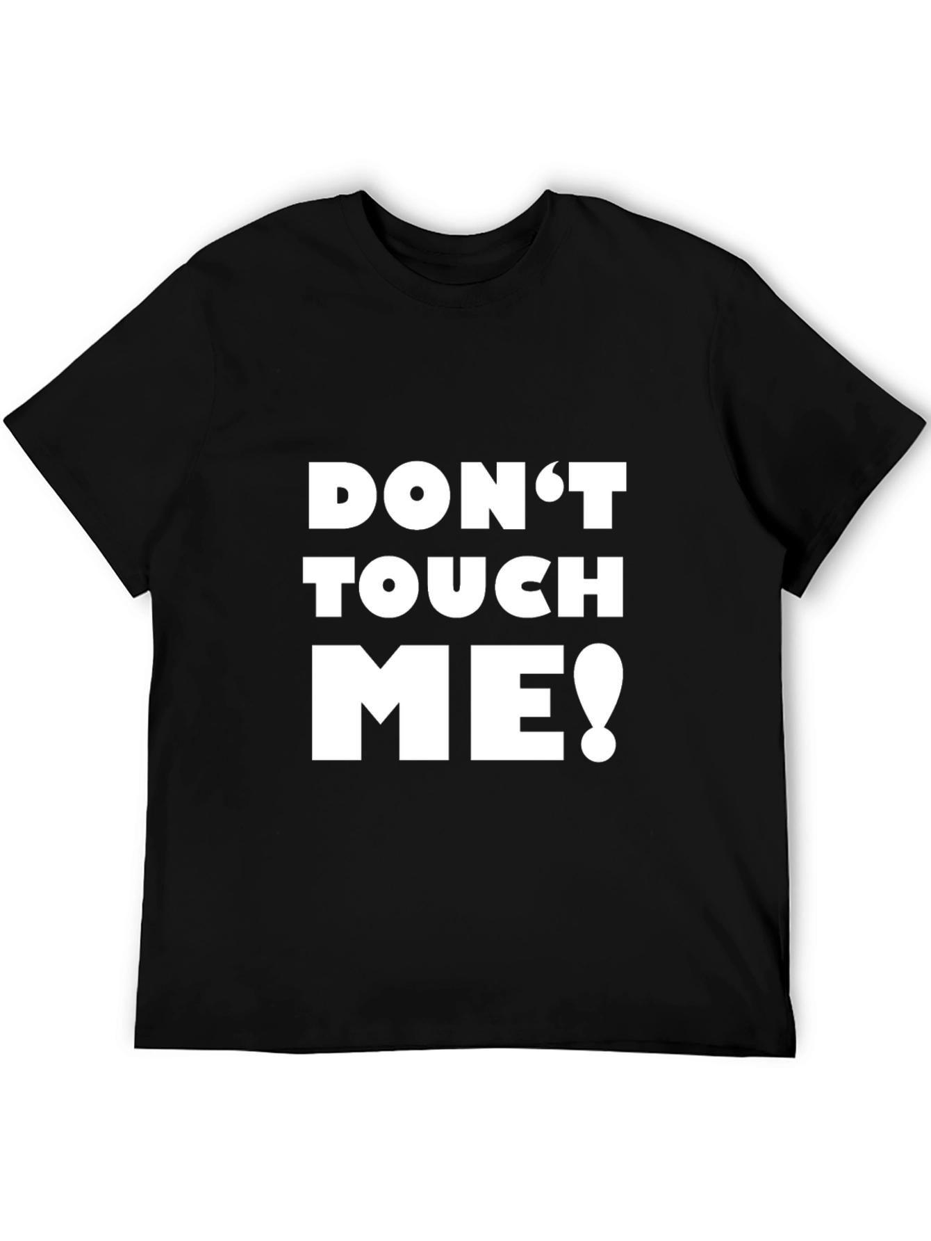 Dont Touch Me Graphic Tee - Black Crew Neck