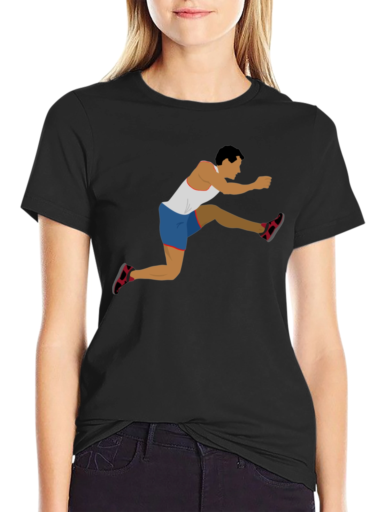 Graphic Tee - Hurdler Design Black