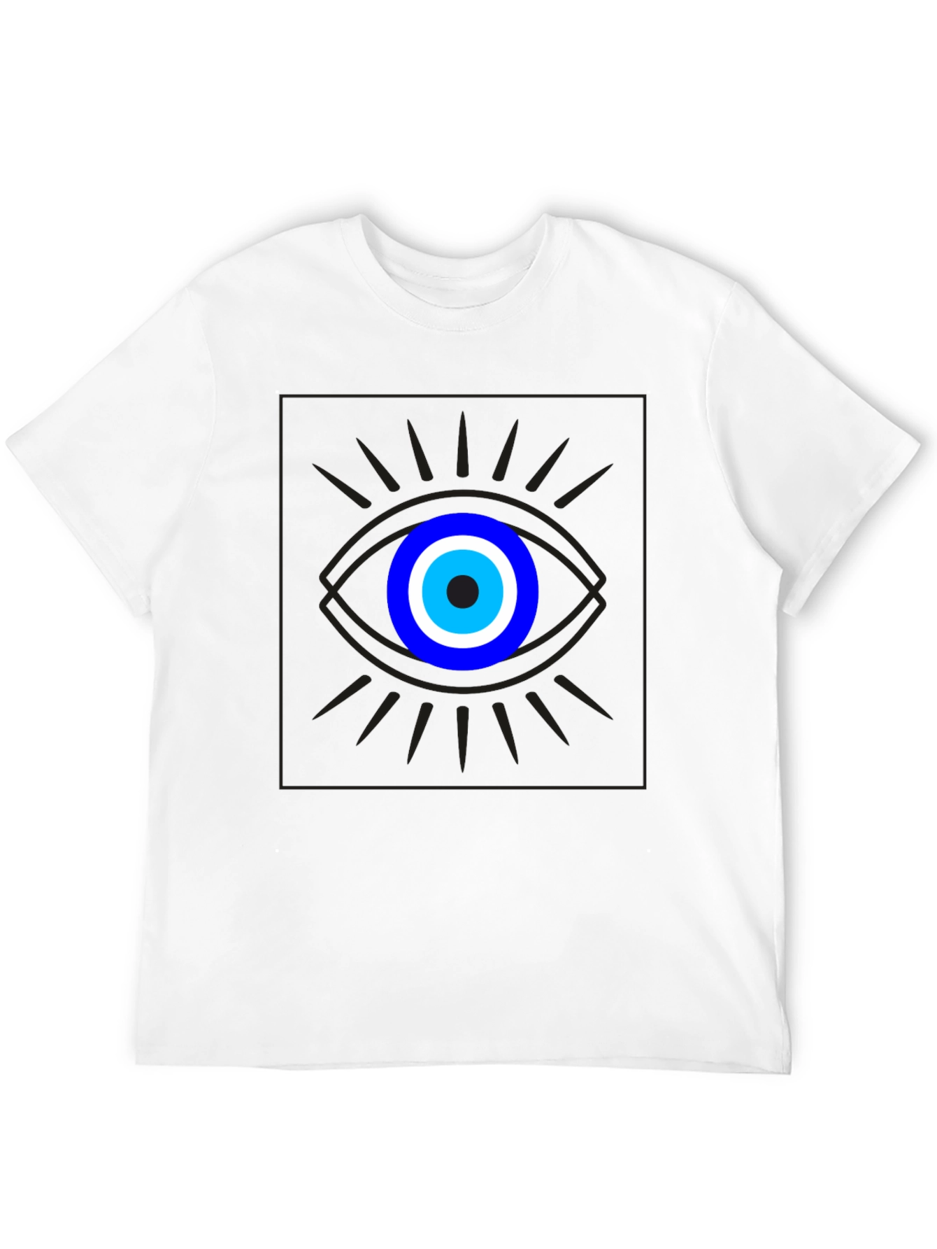 Evil Eye Graphic Tee - Unisex Black Cotton T-Shirt