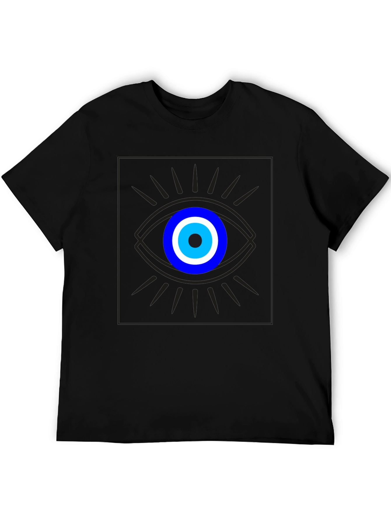 Evil Eye Graphic Tee - Unisex Black Cotton T-Shirt