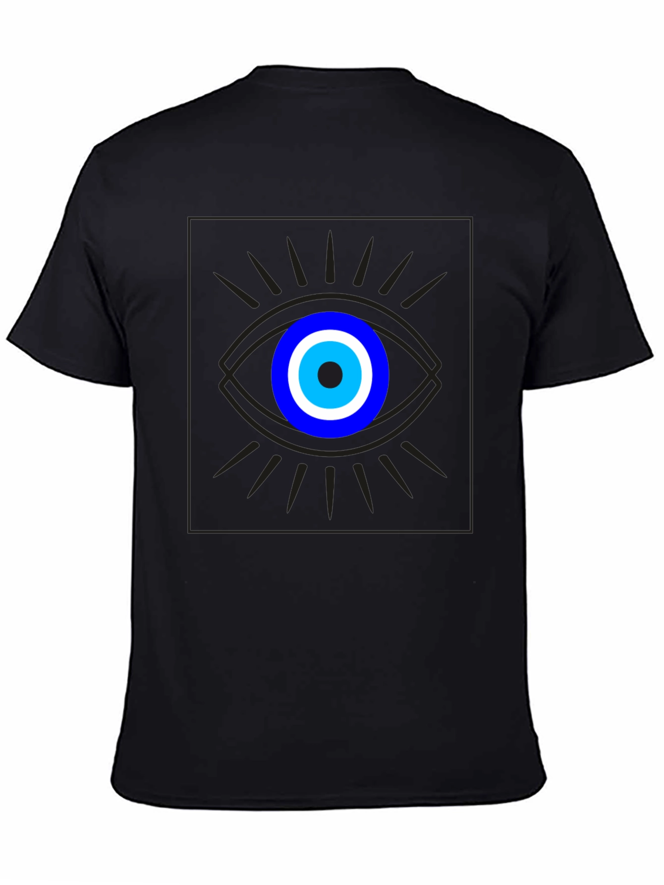 Evil Eye Graphic Tee - Unisex Black Cotton T-Shirt