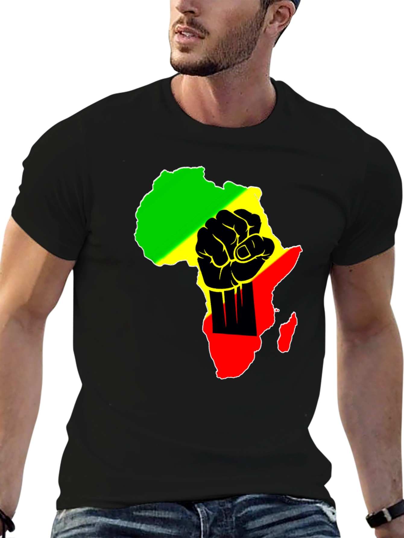 Pan African Fist T-Shirt - Black Pride