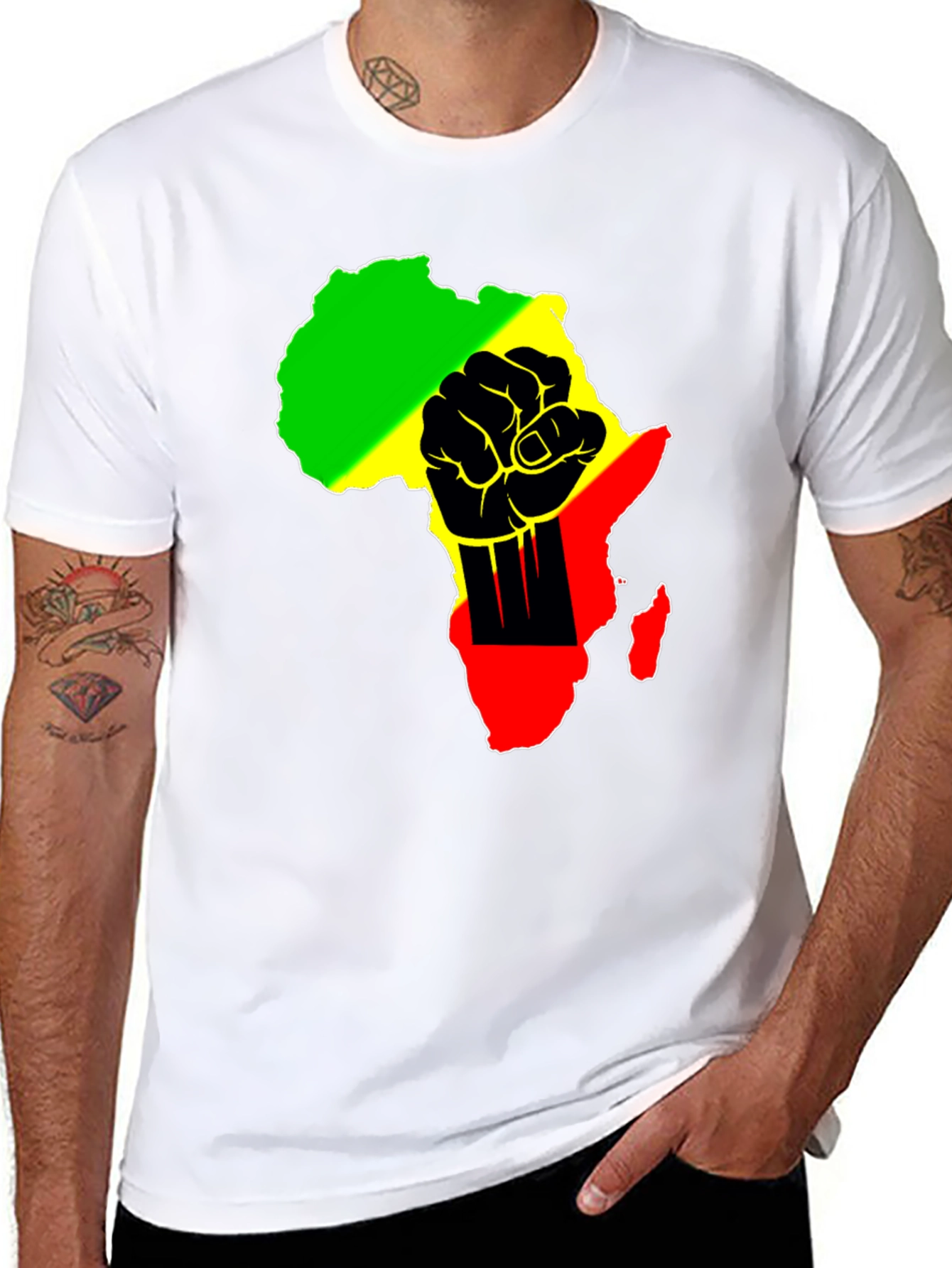 Pan African Fist T-Shirt - Black Pride