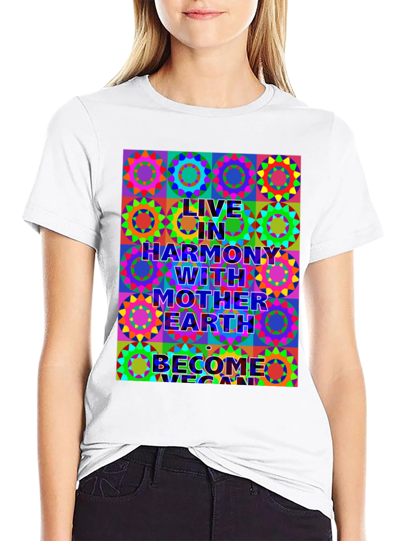 Live in Harmony T-Shirt - Vegan Earth Design