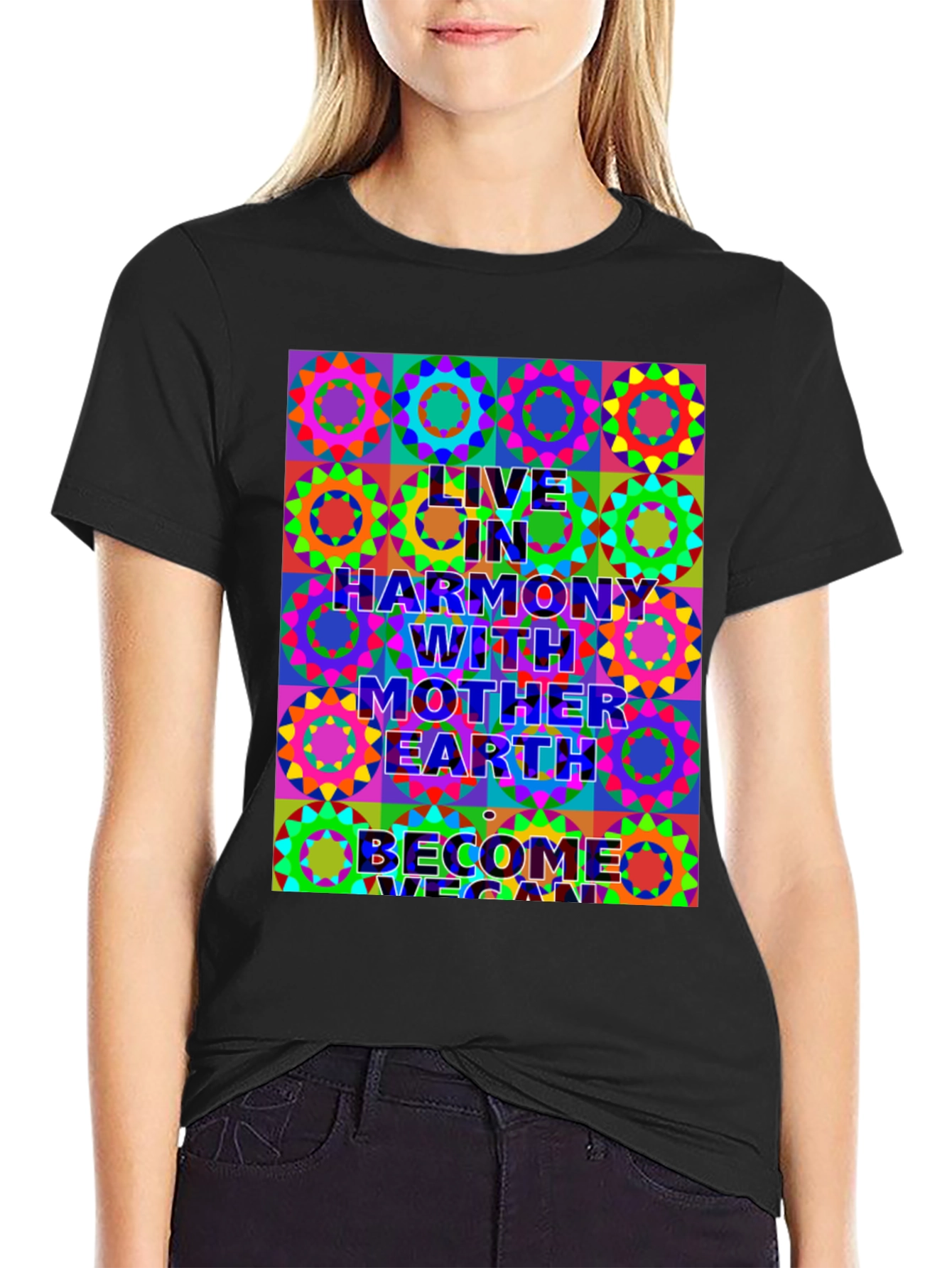 Live in Harmony T-Shirt - Vegan Earth Design
