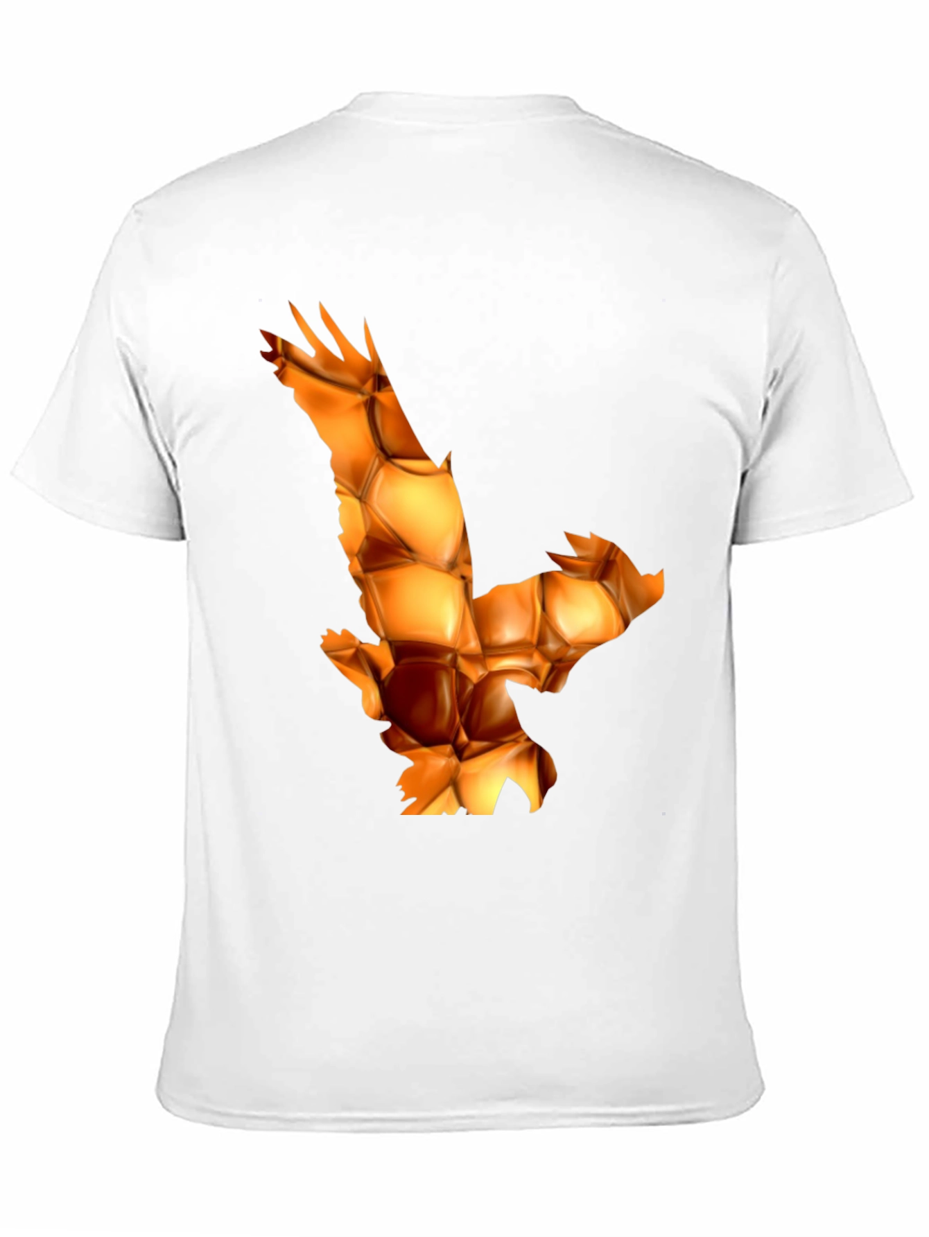 Geometric Eagle Print Black T-Shirt