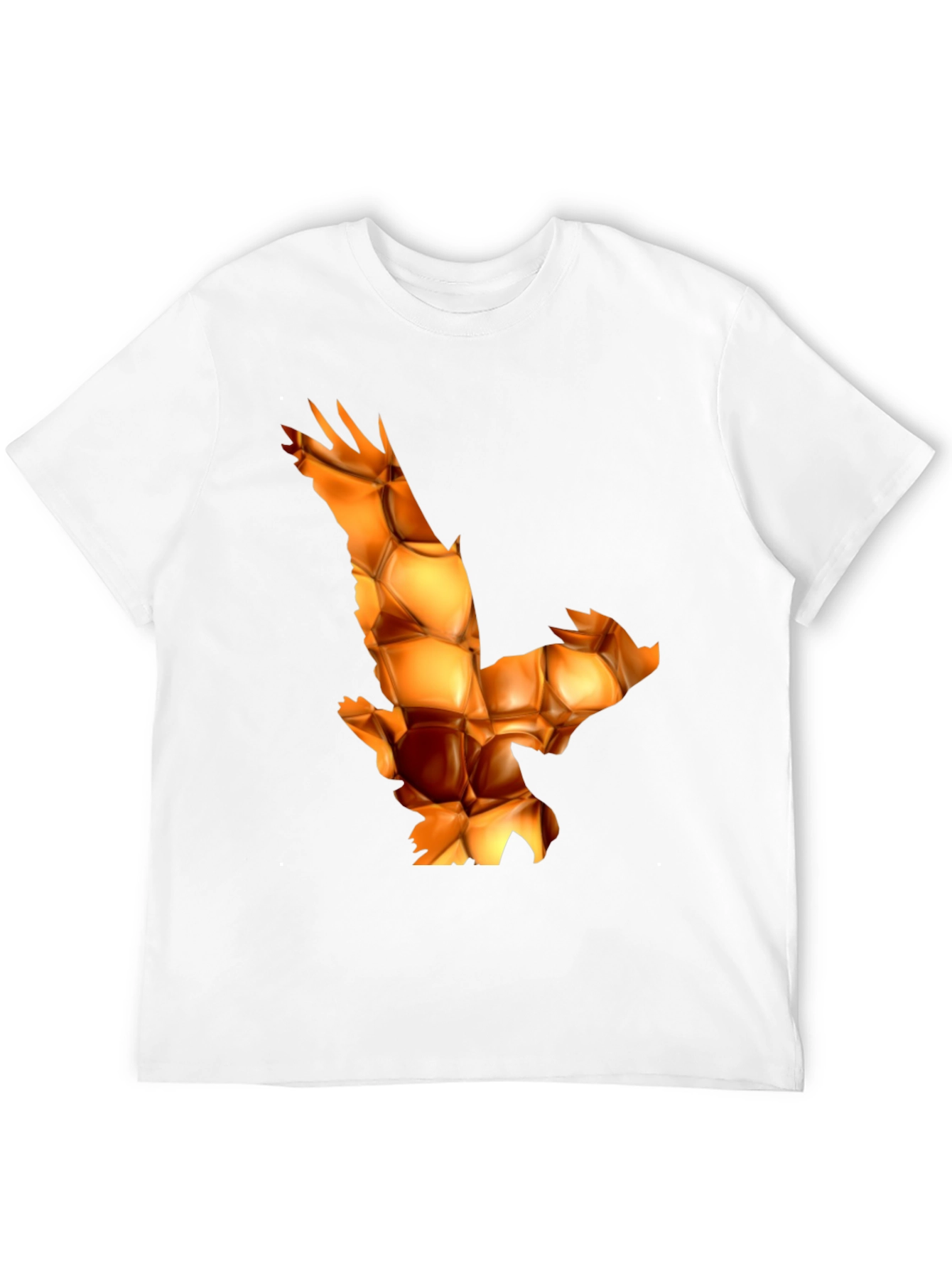 Geometric Eagle Print Black T-Shirt