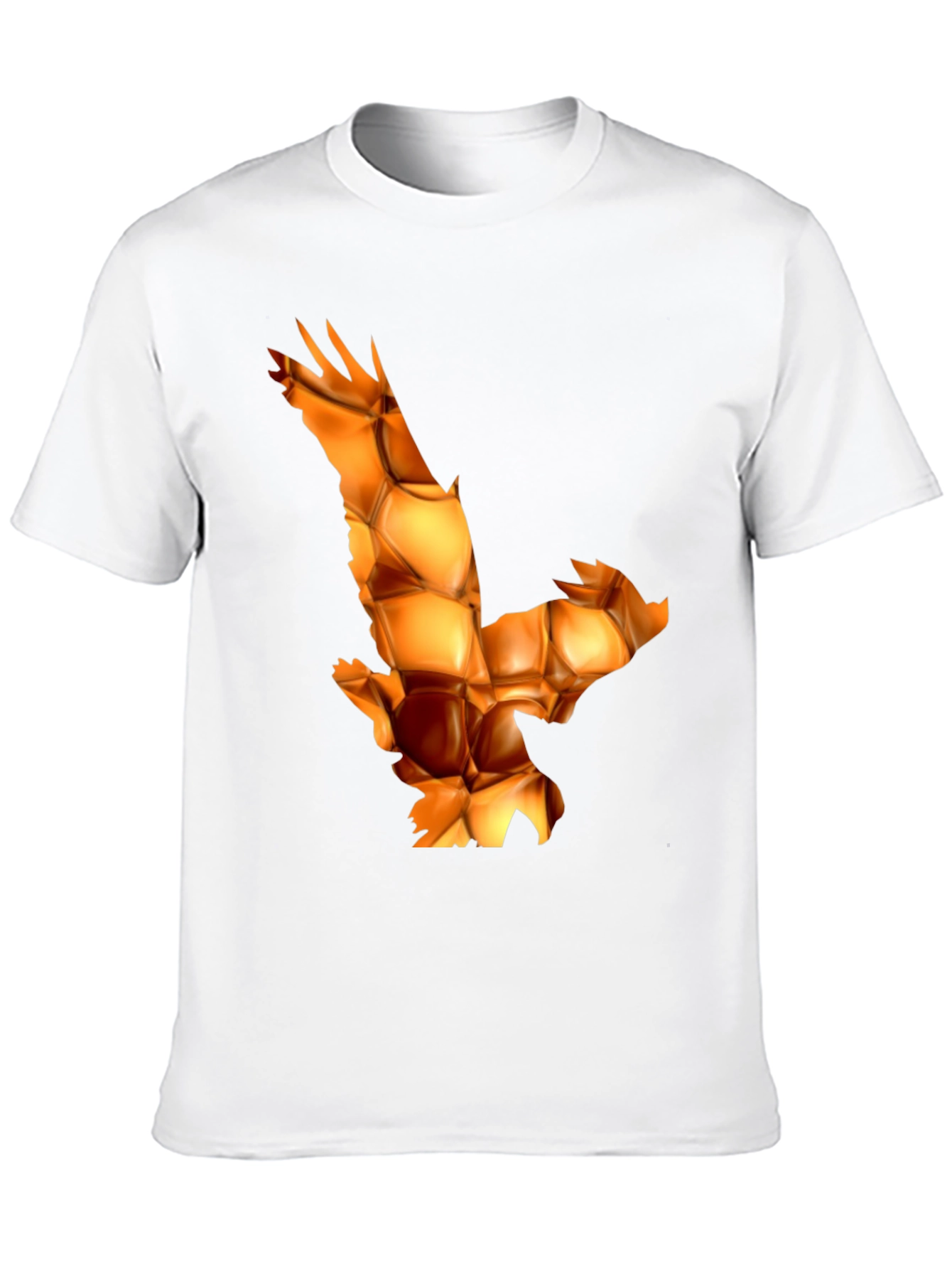 Geometric Eagle Print Black T-Shirt