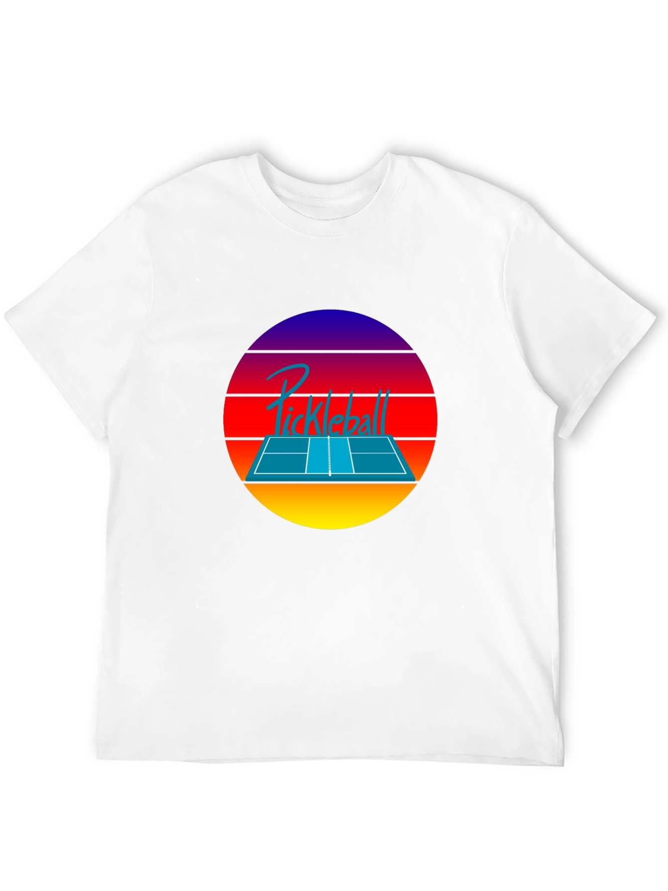Retro Pickleball Sunset T-Shirt