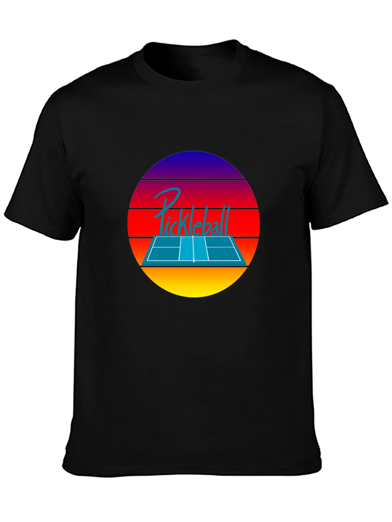 Retro Pickleball Sunset T-Shirt