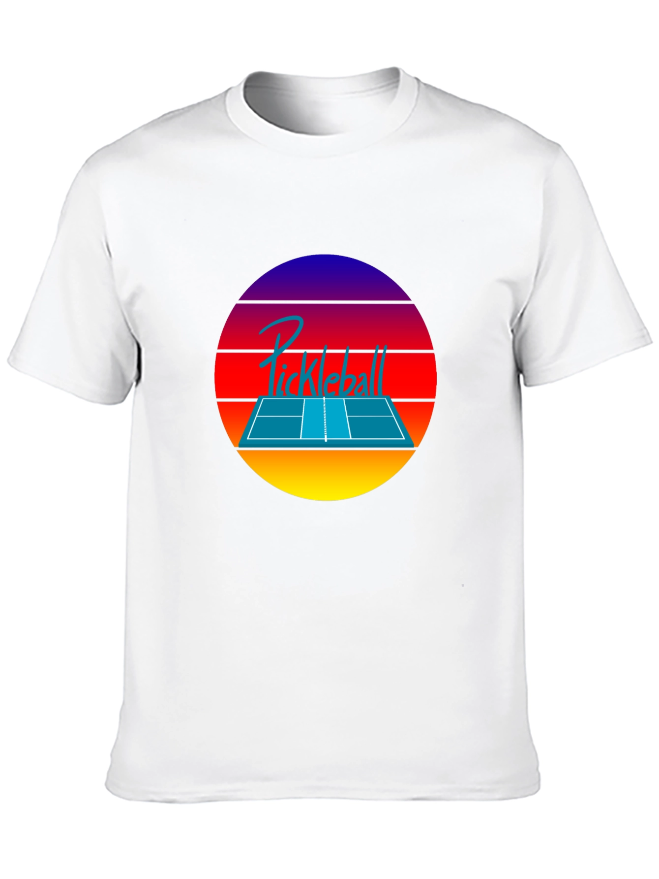 Retro Pickleball Sunset T-Shirt