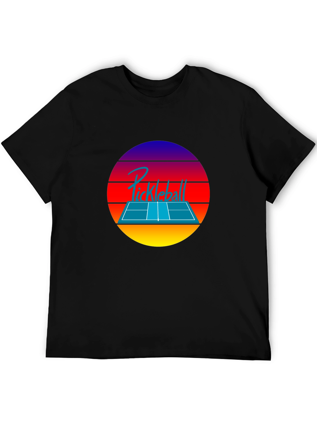 Retro Pickleball Sunset T-Shirt