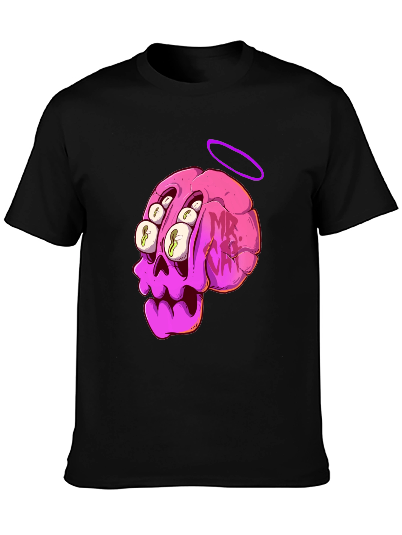 Skull Brain Graphic Tee - Unique Art T-Shirt