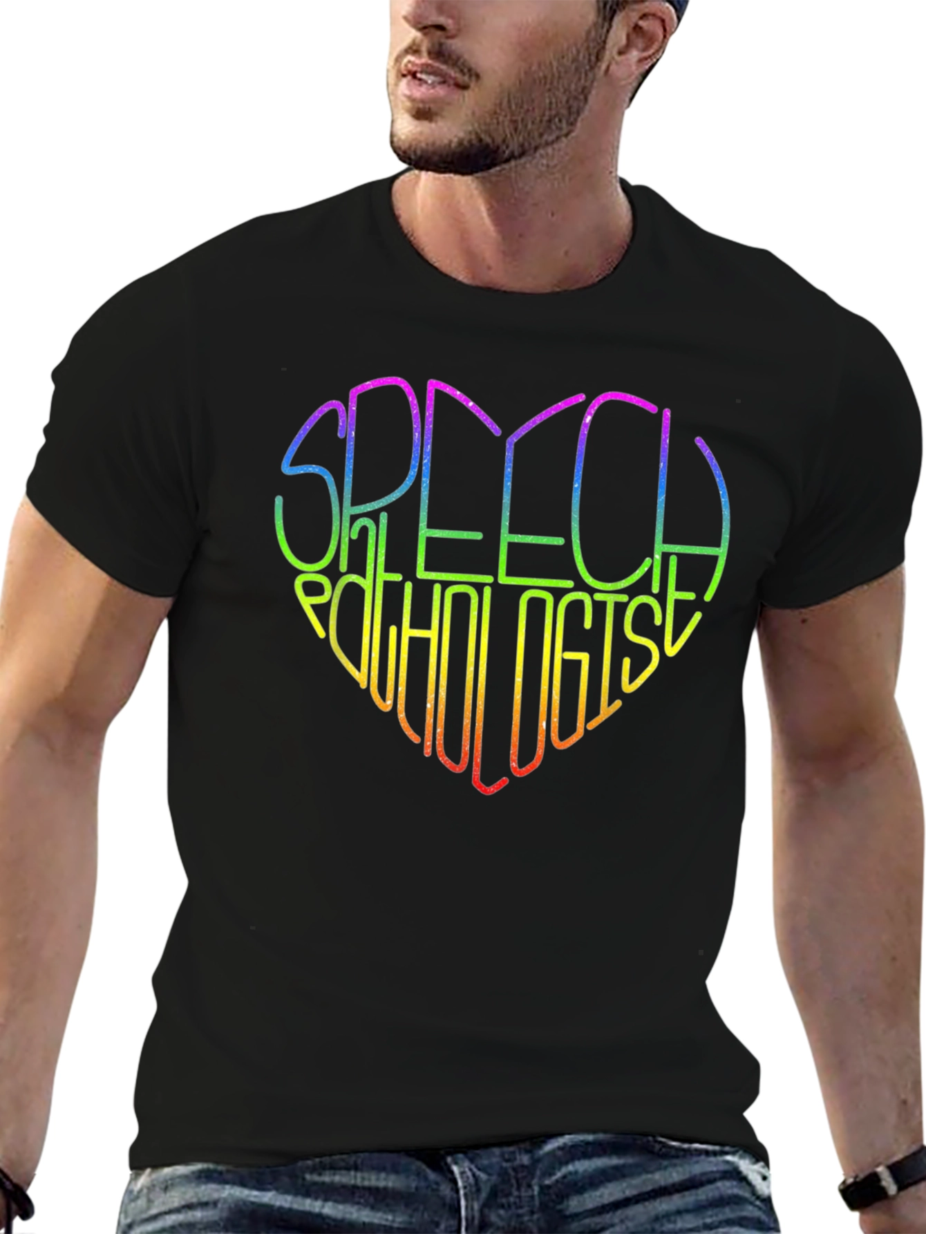 Rainbow Speech Pathologist Heart T-Shirt