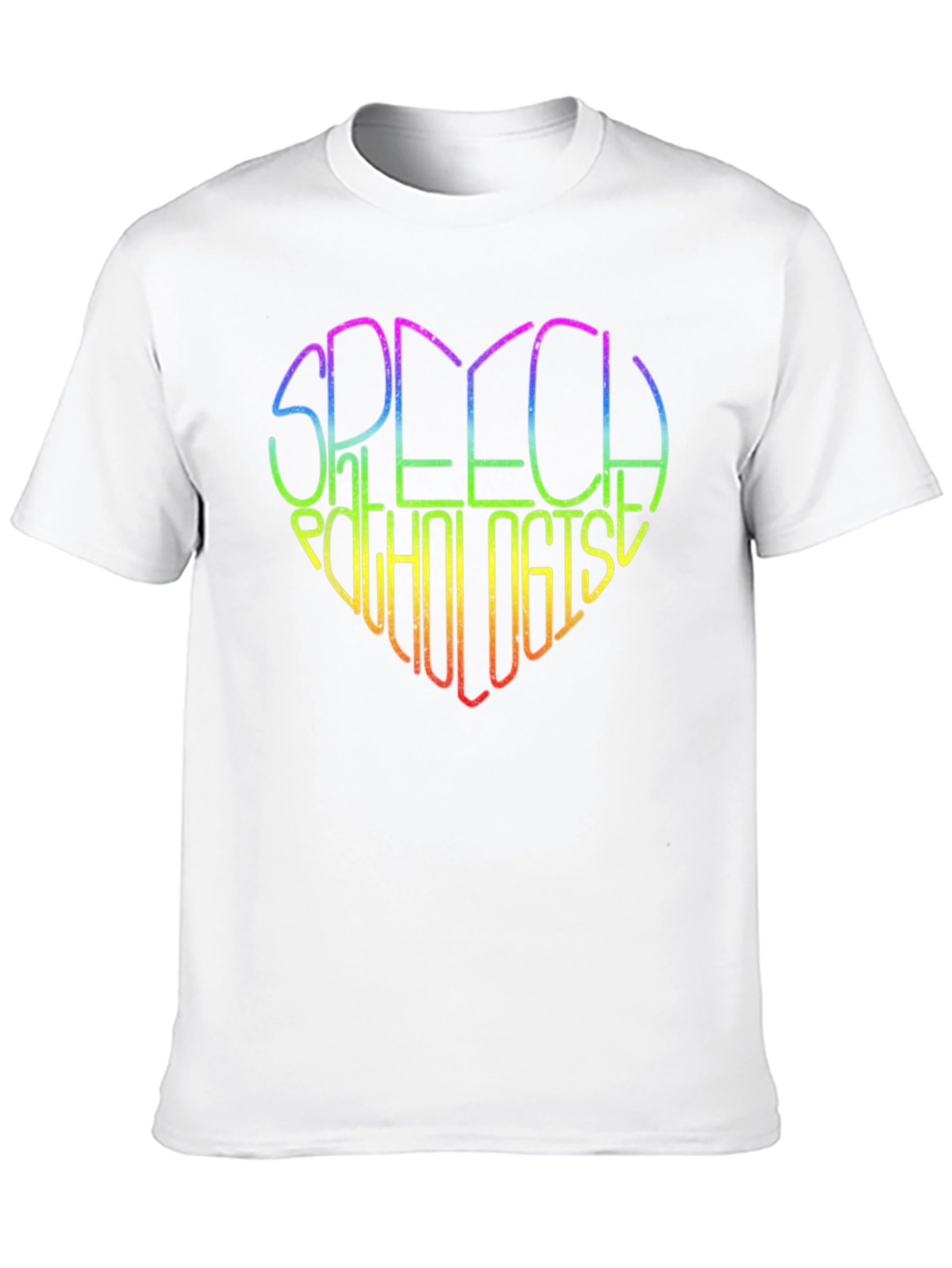 Rainbow Speech Pathologist Heart T-Shirt