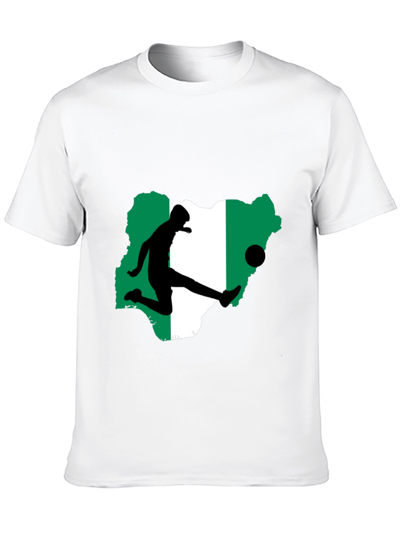 Nigeria Soccer T-Shirt - Black Graphic Tee